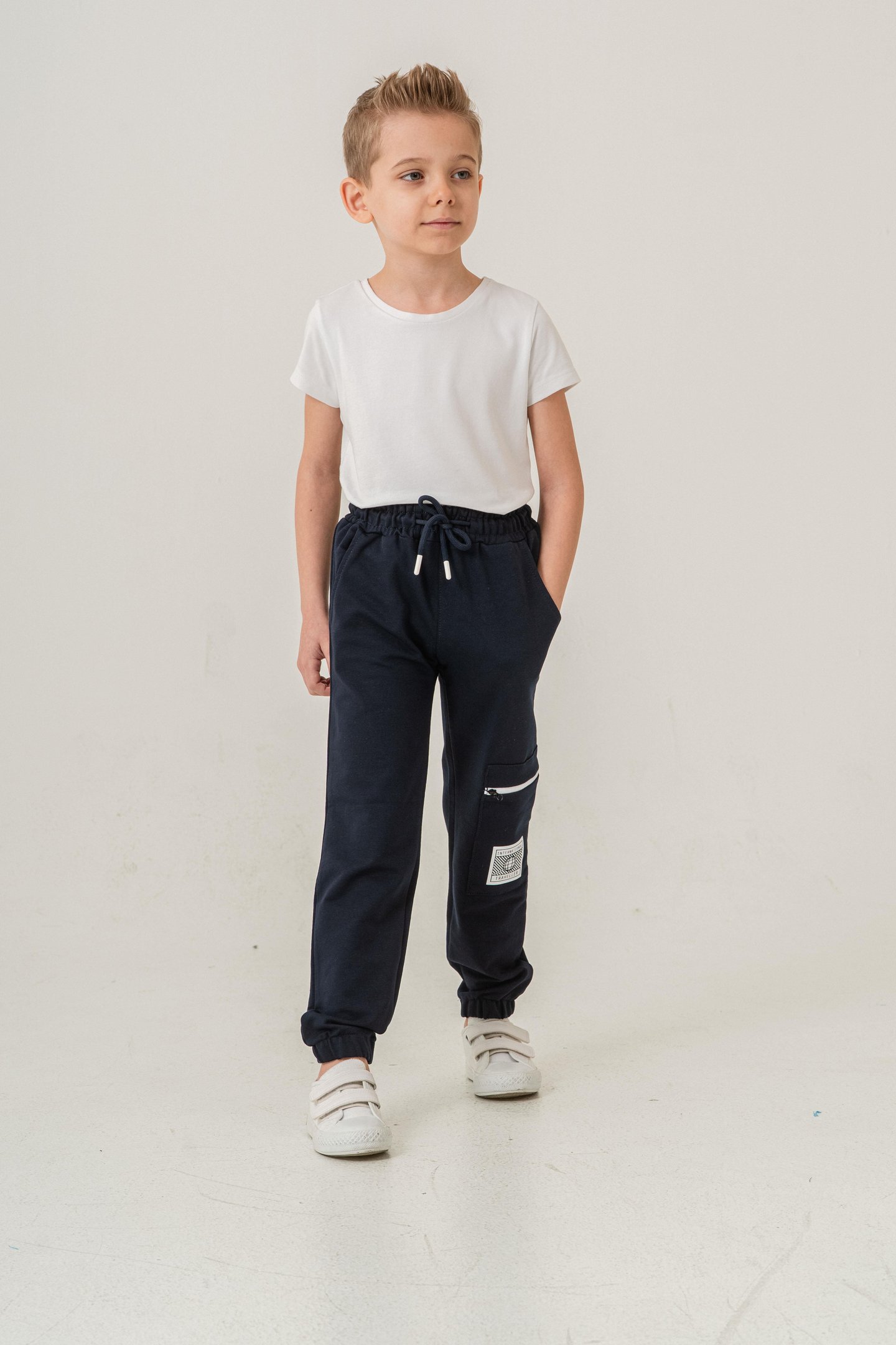 Kargo Cepli Cep Kapagı International Traveller Baskılı Erkek Çocuk Eşofman Altı