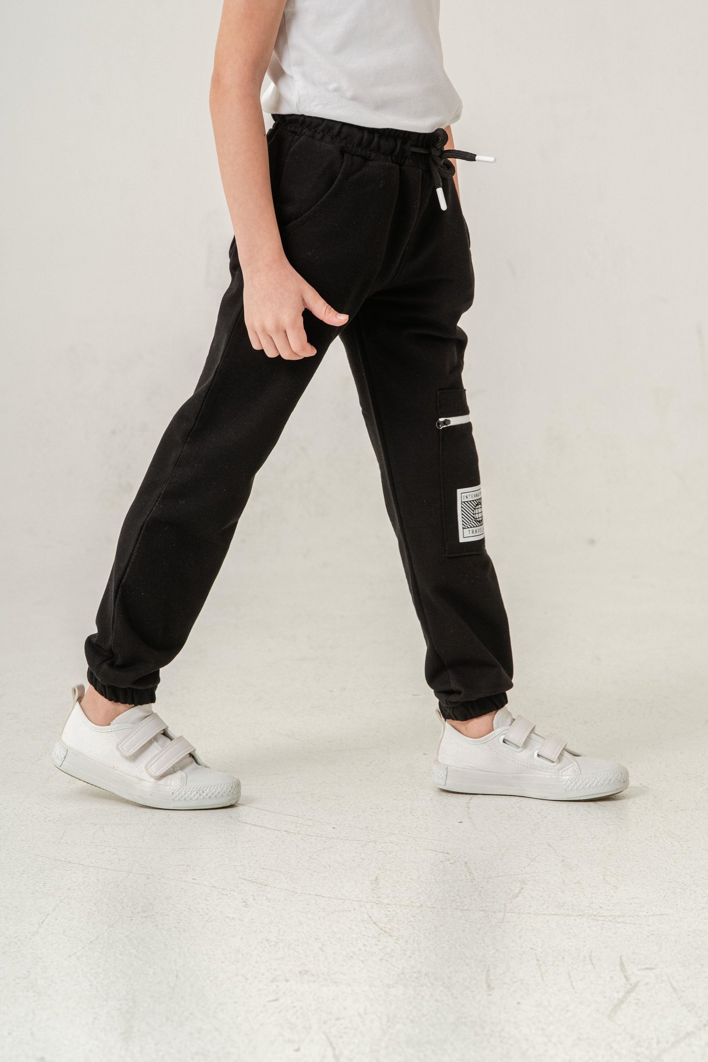 Kargo Cepli Cep Kapagı International Traveller Baskılı Erkek Çocuk Eşofman Altı