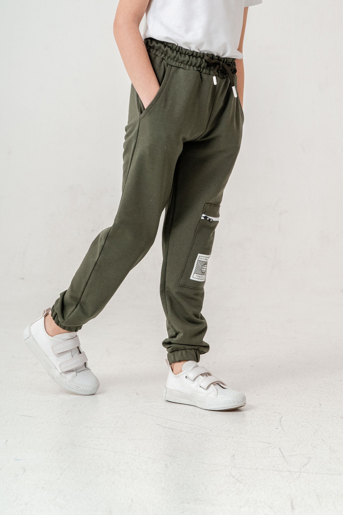 Kargo Cepli Cep Kapagı International Traveller Baskılı Erkek Çocuk Eşofman Altı