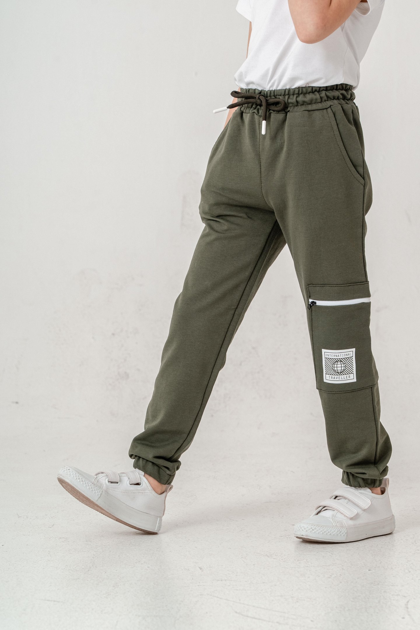 Kargo Cepli Cep Kapagı International Traveller Baskılı Erkek Çocuk Eşofman Altı