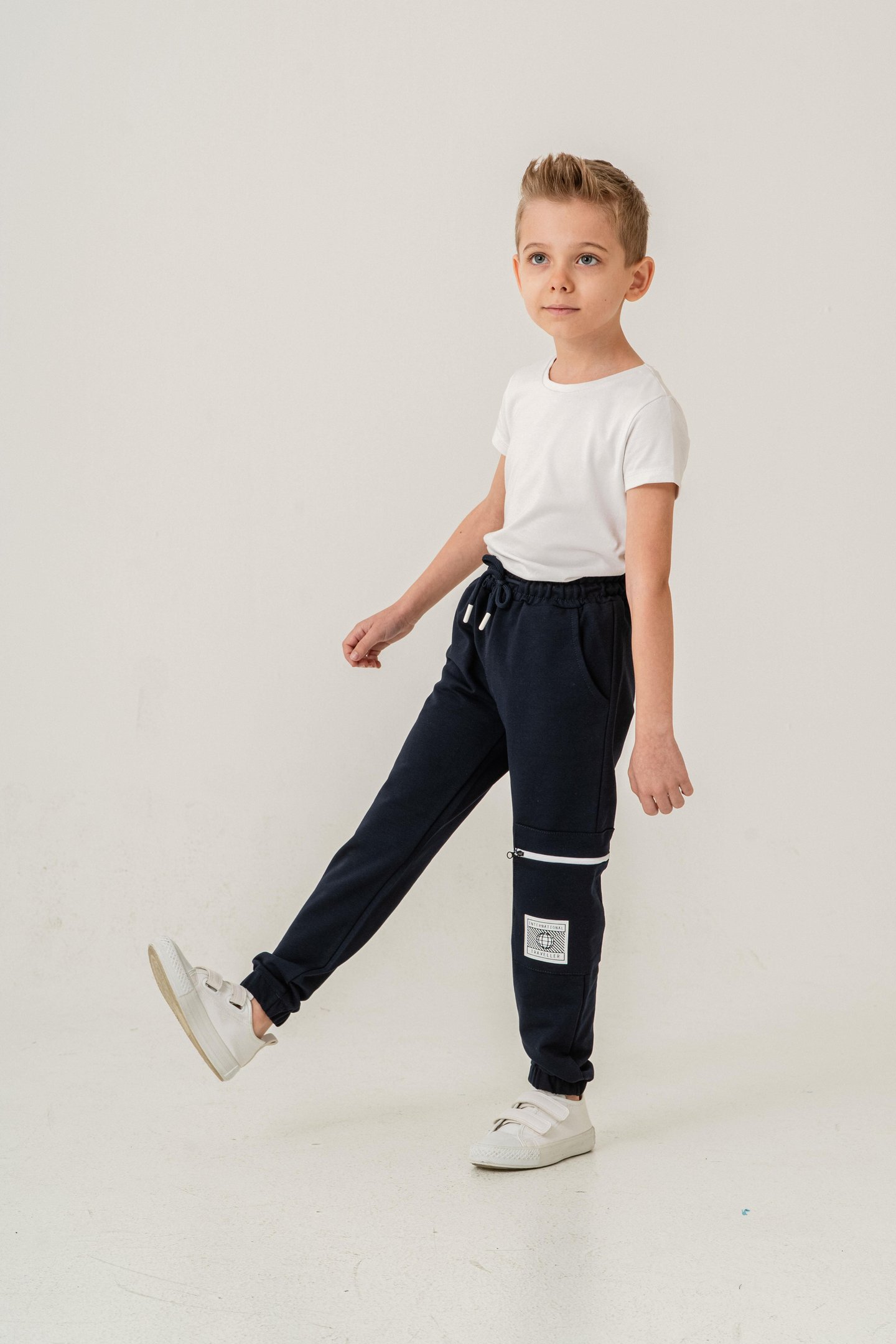 Kargo Cepli Cep Kapagı International Traveller Baskılı Erkek Çocuk Eşofman Altı