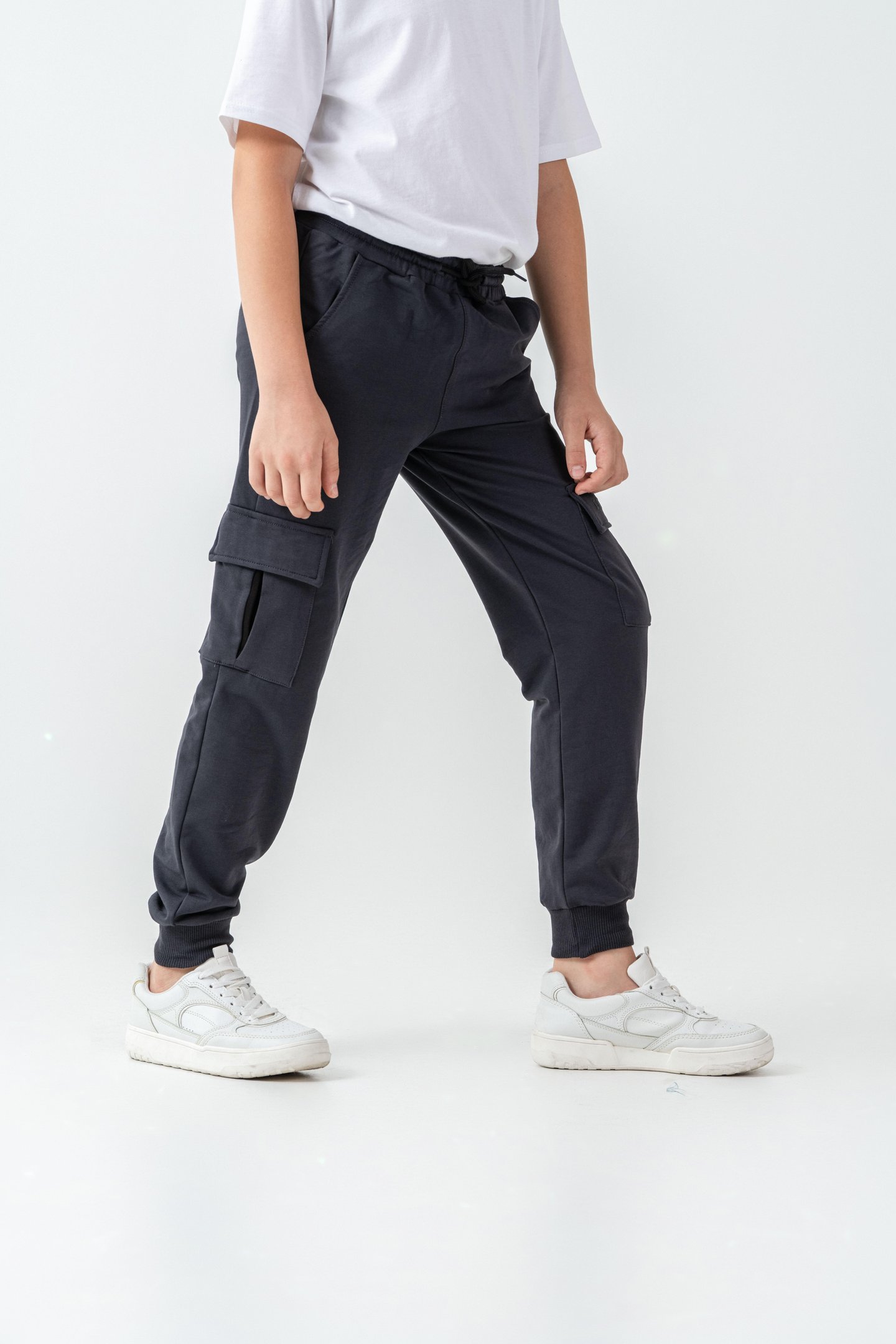 Kargo Cepli Cep Kapağı Level Up Baskılı Erkek Çocuk Eşofman Altı