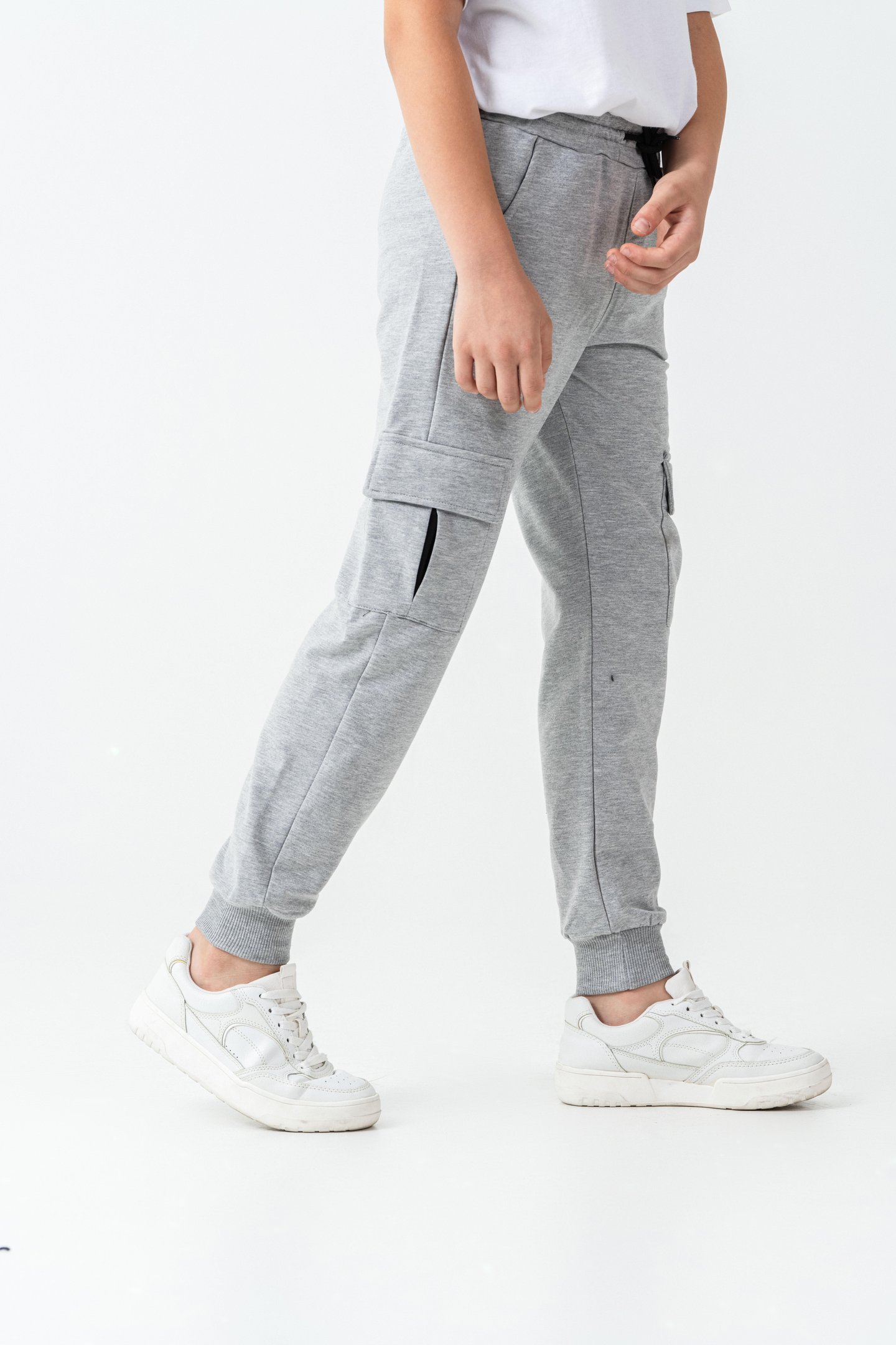 Kargo Cepli Cep Kapağı Level Up Baskılı Erkek Çocuk Eşofman Altı