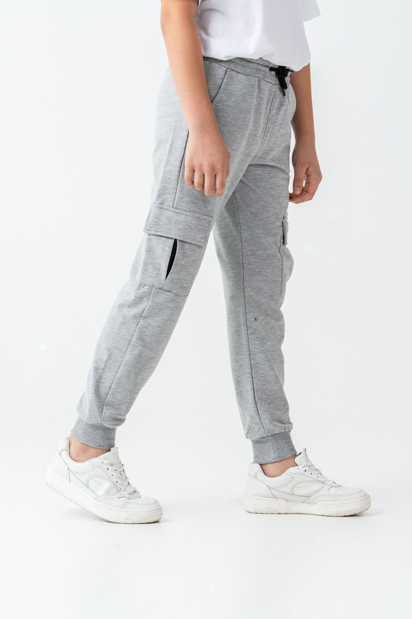 Kargo Cepli Cep Kapağı Level Up Baskılı Erkek Çocuk Eşofman Altı