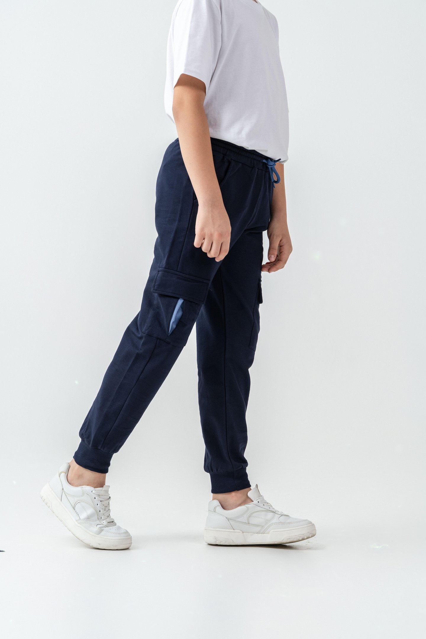 Kargo Cepli Cep Kapağı Level Up Baskılı Erkek Çocuk Eşofman Altı