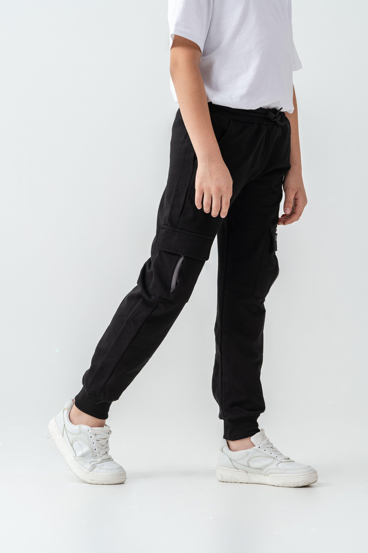 Kargo Cepli Cep Kapağı Level Up Baskılı Erkek Çocuk Eşofman Altı