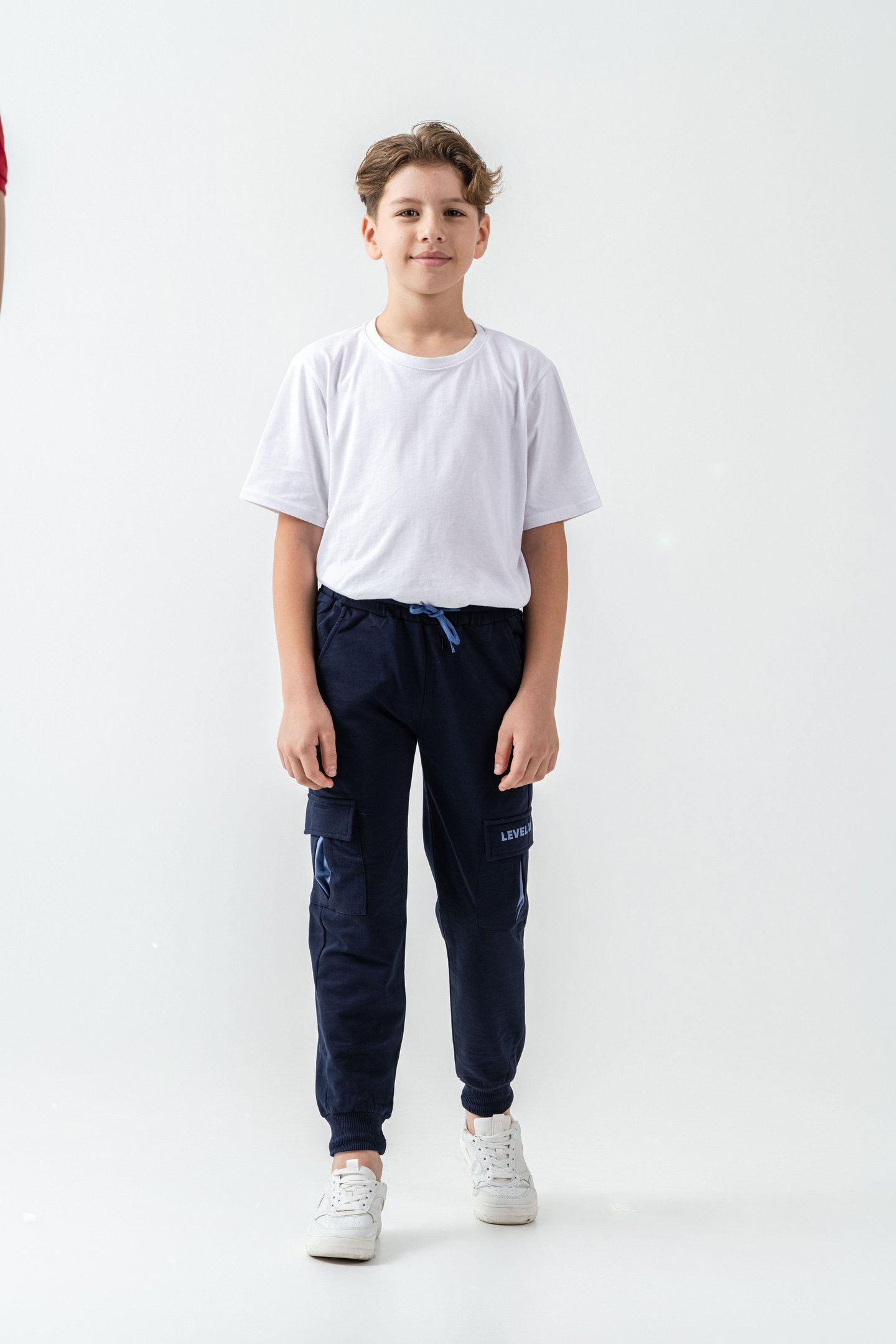 Kargo Cepli Cep Kapağı Level Up Baskılı Erkek Çocuk Eşofman Altı