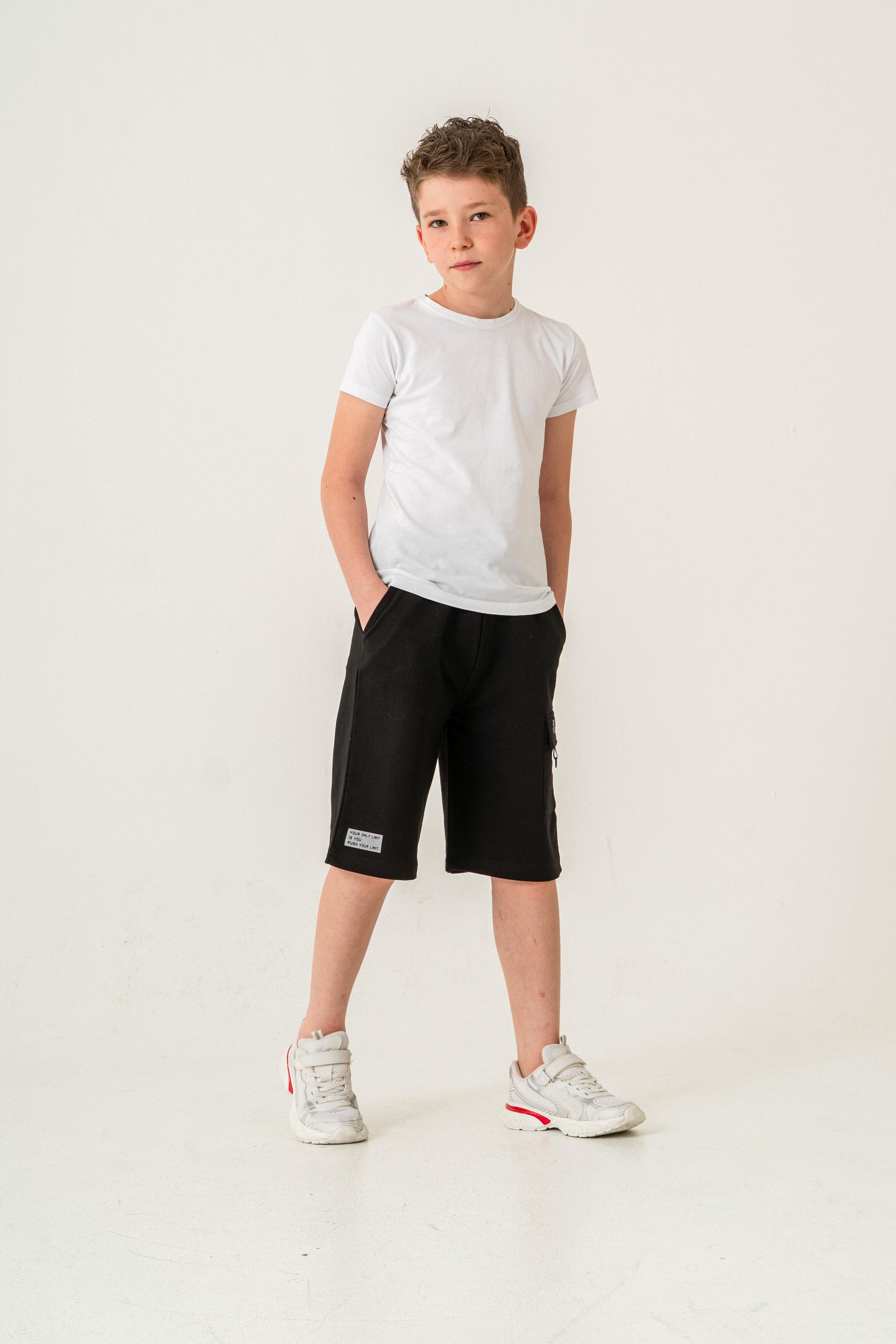 Kargo Cepli Cep Kapağı Lieve In Yourself Baskılı Erkek Çocuk Şort