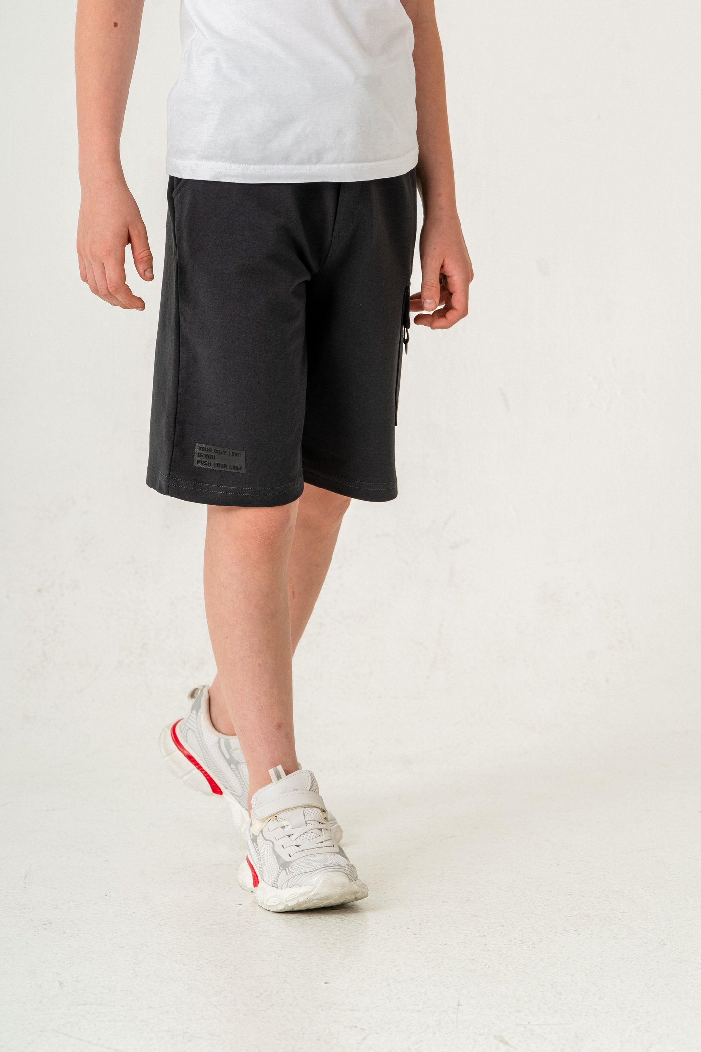 Kargo Cepli Cep Kapağı Lieve In Yourself Baskılı Erkek Çocuk Şort