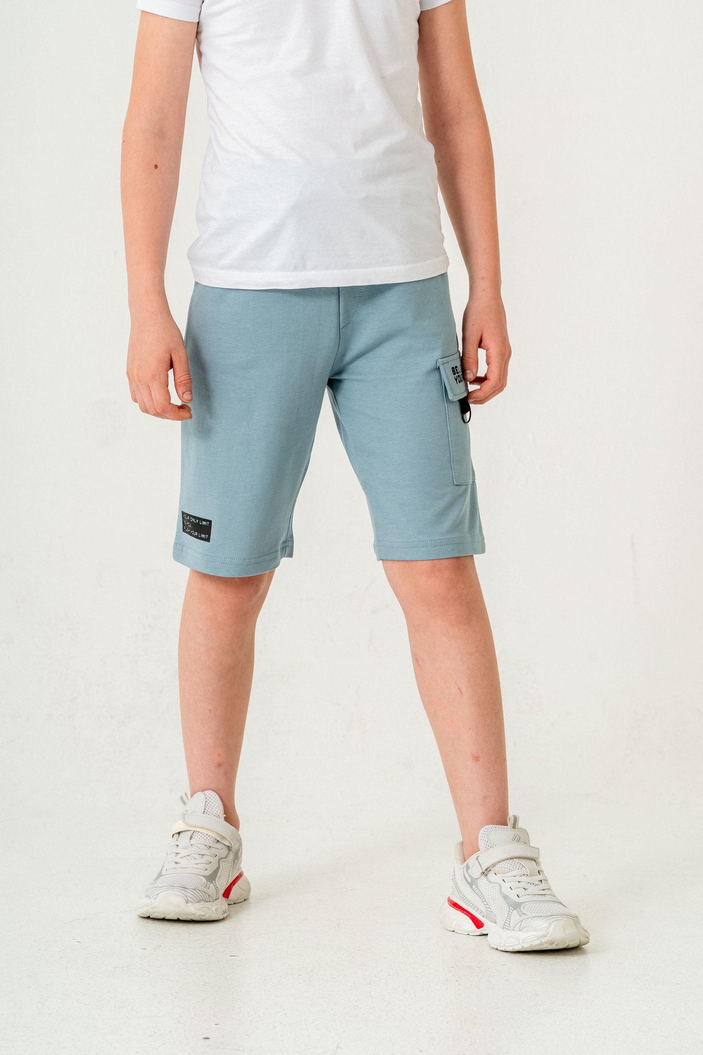 Kargo Cepli Cep Kapağı Lieve In Yourself Baskılı Erkek Çocuk Şort