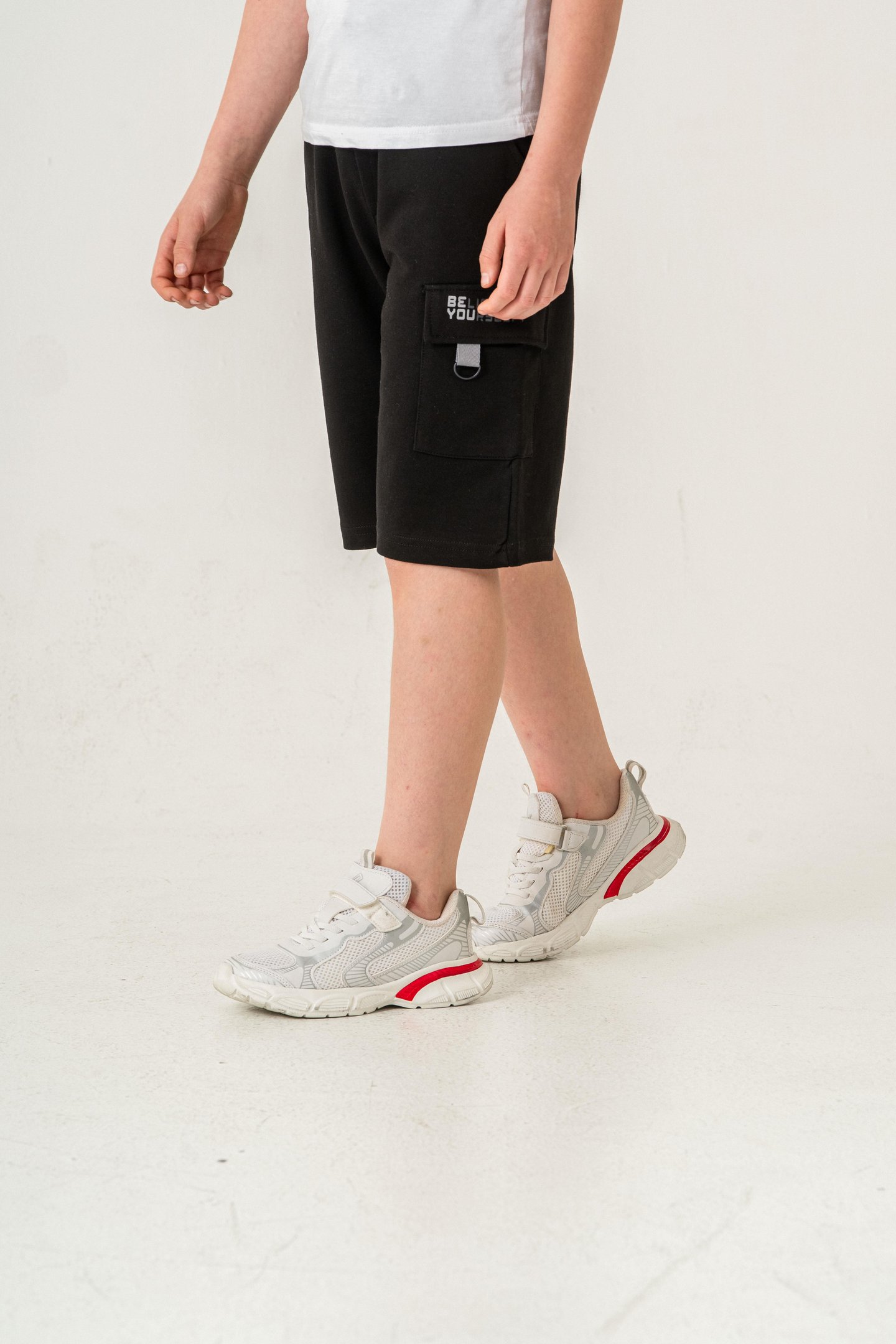 Kargo Cepli Cep Kapağı Lieve In Yourself Baskılı Erkek Çocuk Şort