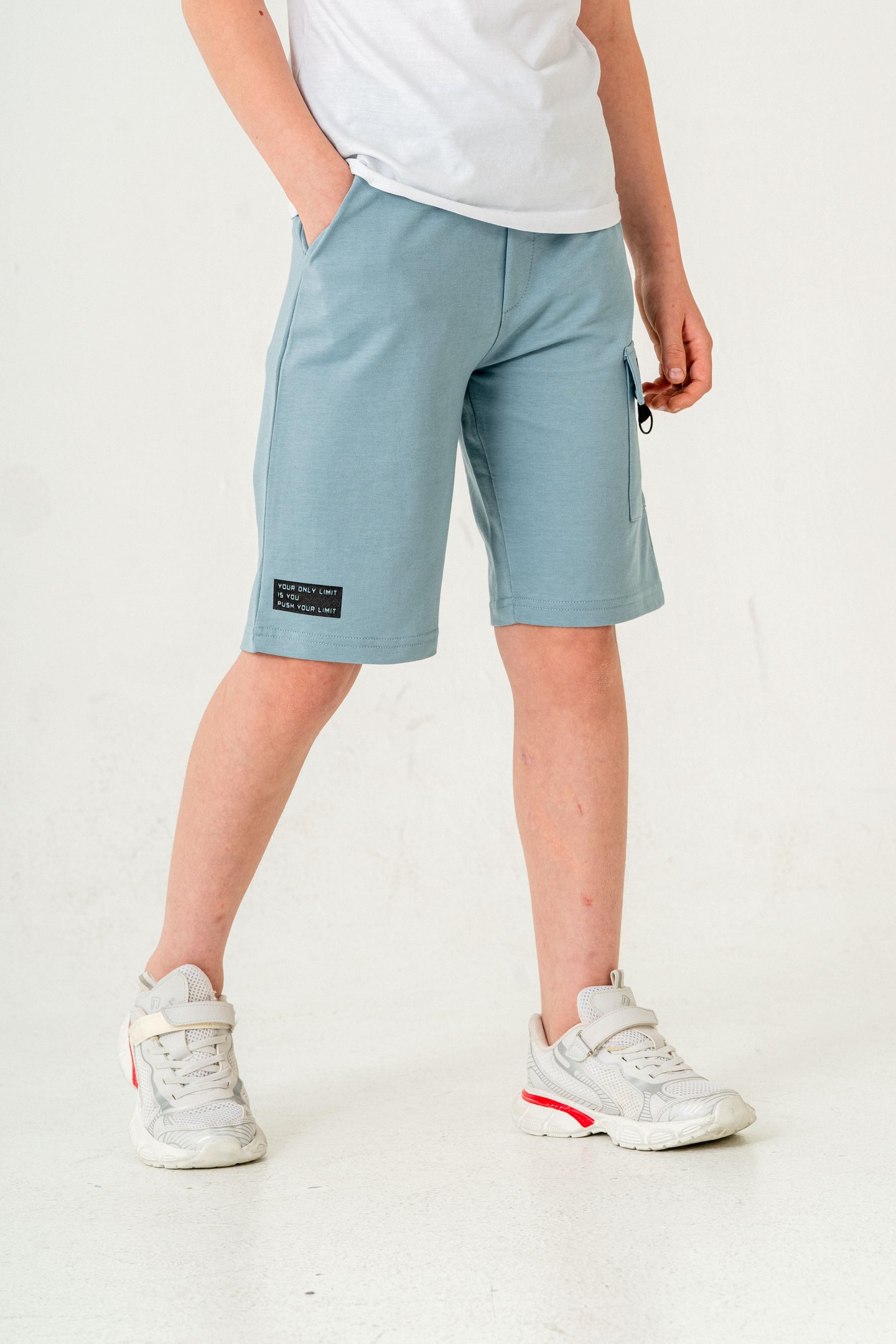 Kargo Cepli Cep Kapağı Lieve In Yourself Baskılı Erkek Çocuk Şort