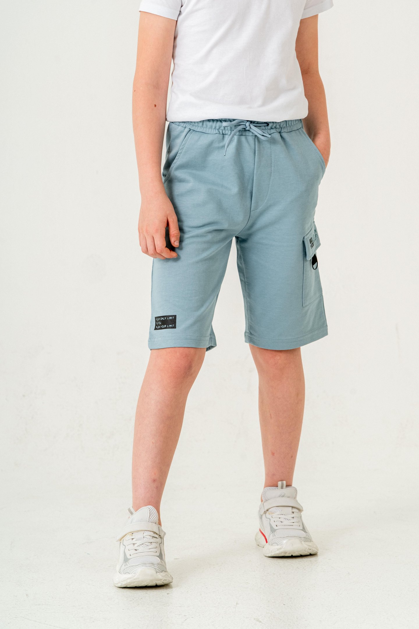 Kargo Cepli Cep Kapağı Lieve In Yourself Baskılı Erkek Çocuk Şort