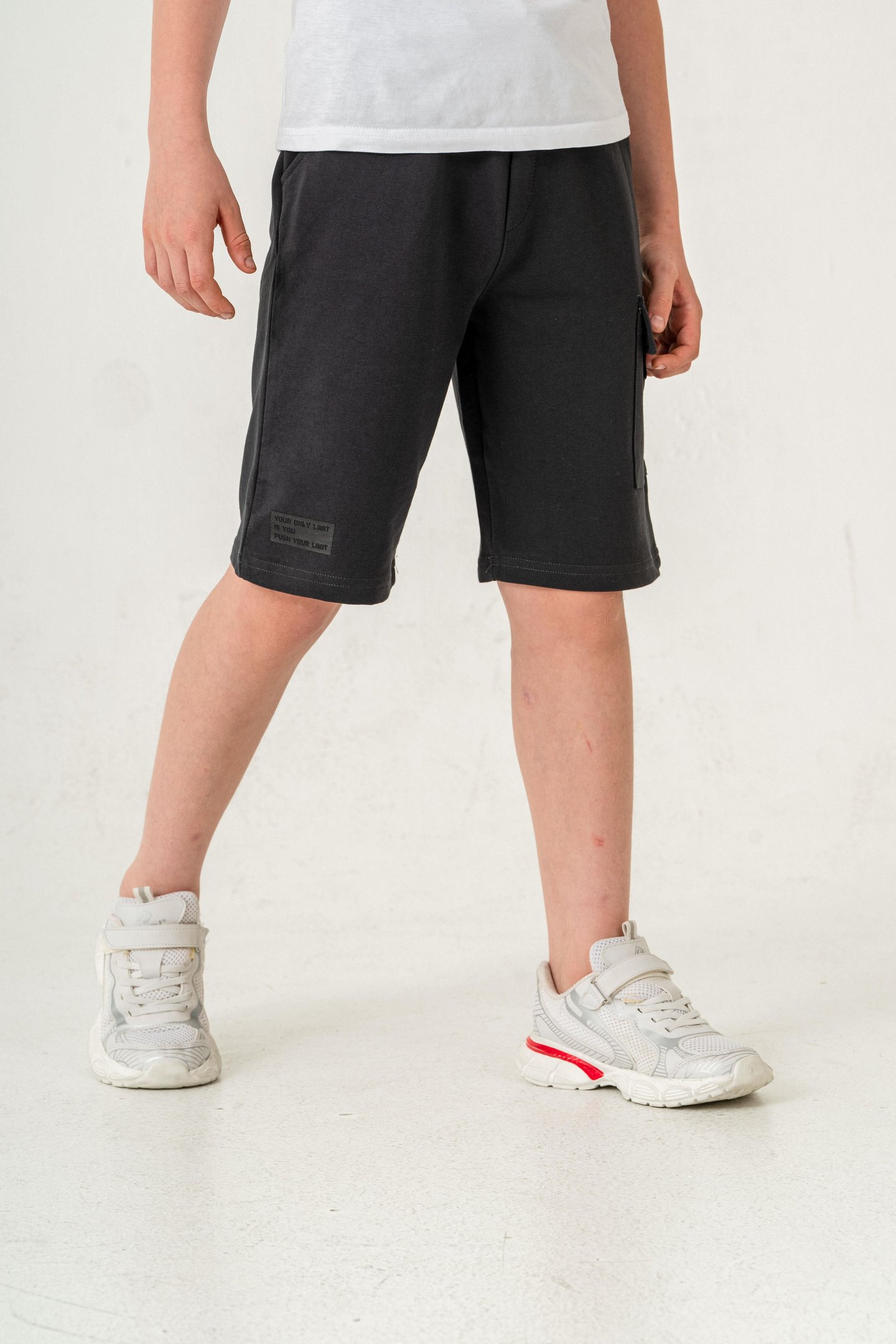 Kargo Cepli Cep Kapağı Lieve In Yourself Baskılı Erkek Çocuk Şort