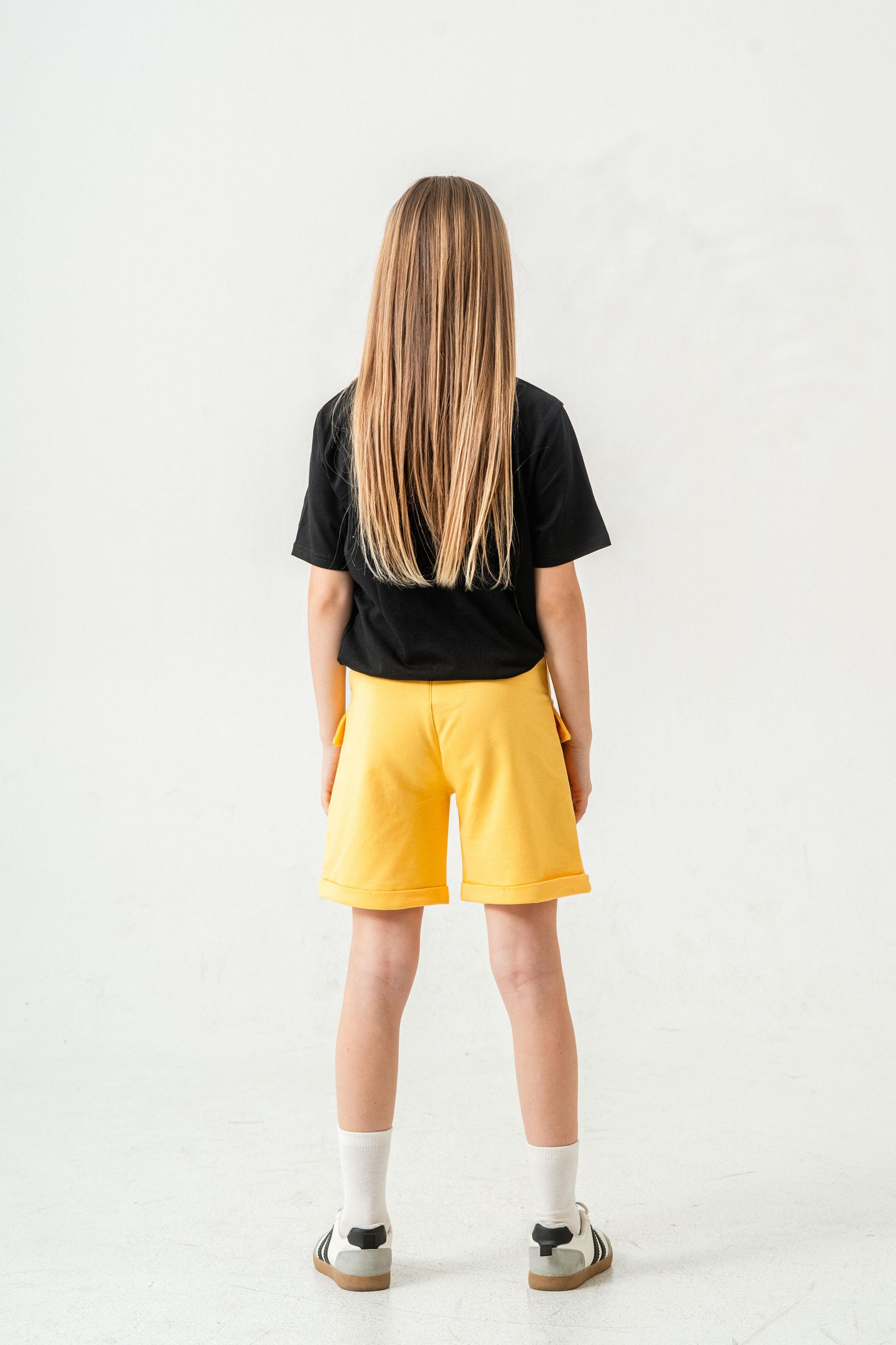 Kargo Cepli Cep Kapağı Nakışlı Kız Çocuk Şort