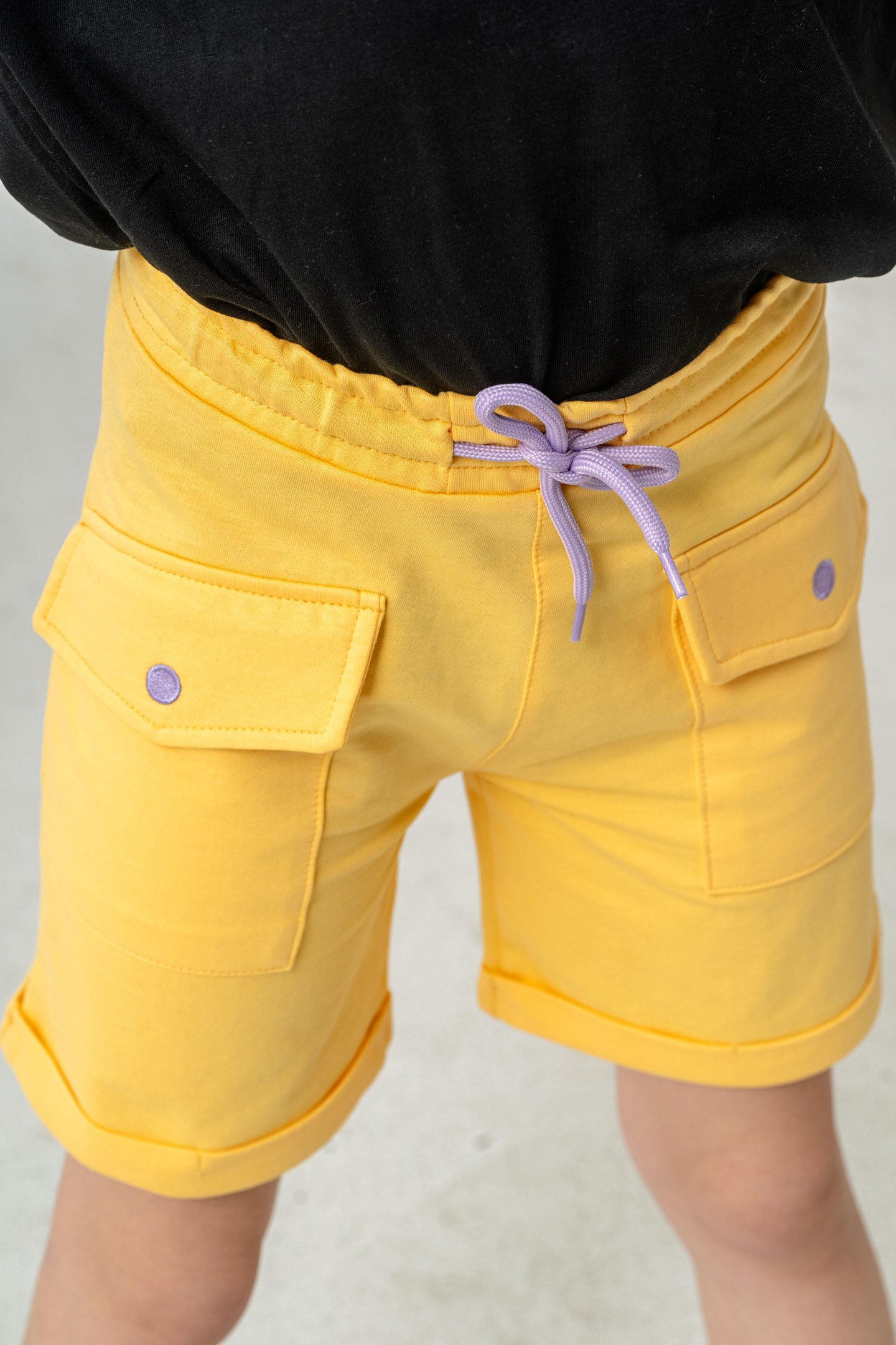 Kargo Cepli Cep Kapağı Nakışlı Kız Çocuk Şort