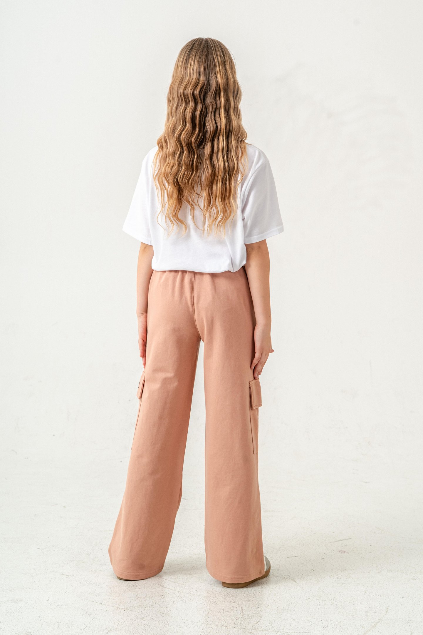 Kargo Cepli Paçalar Rivetli Cep Kapagı Inspiration Baskılı Kız Çocuk Eşofman Altı