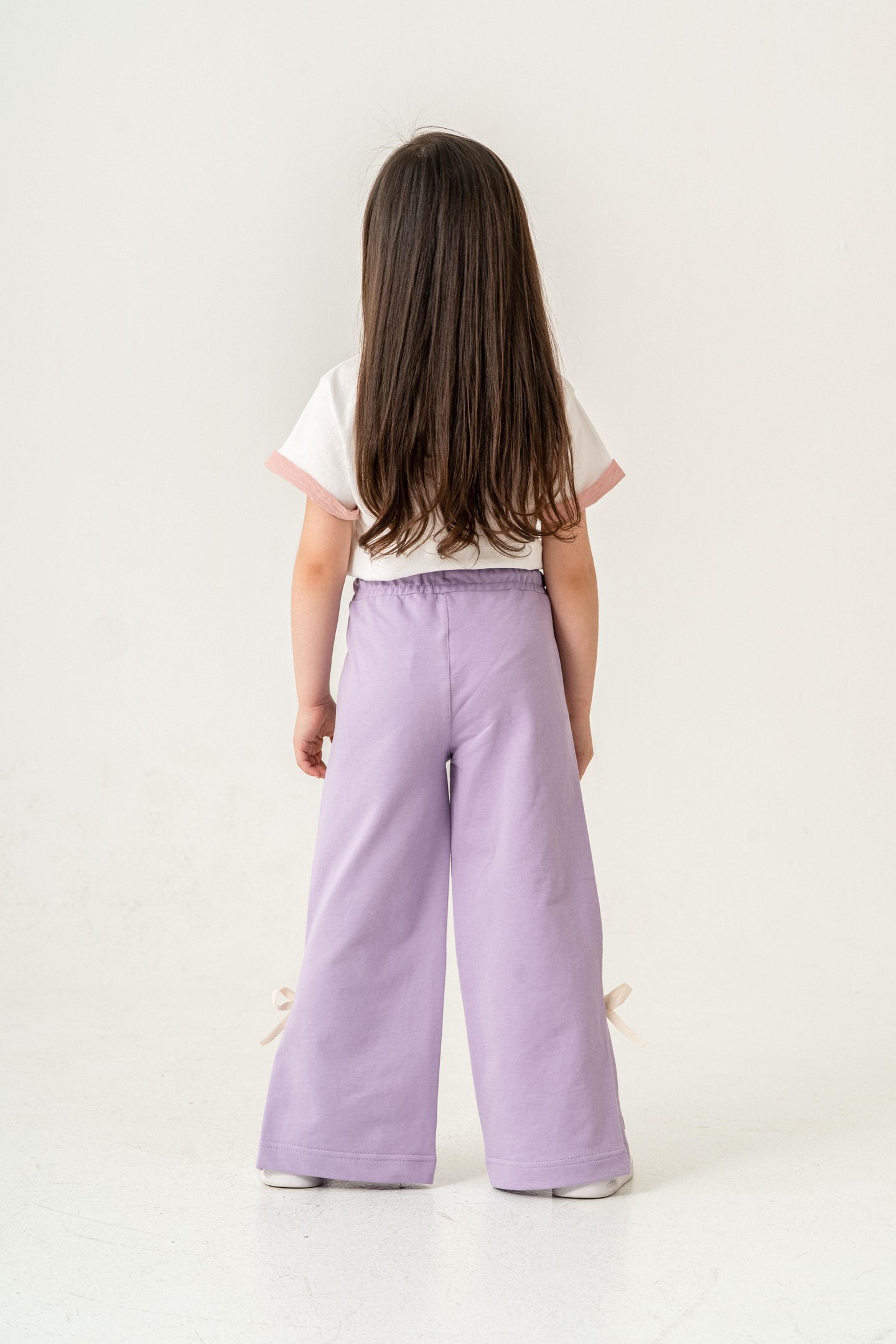 Live In The Moment Baskılı Paçalar Yırtmaçlı Fiyonklu Kız Çocuk Eşofman Altı