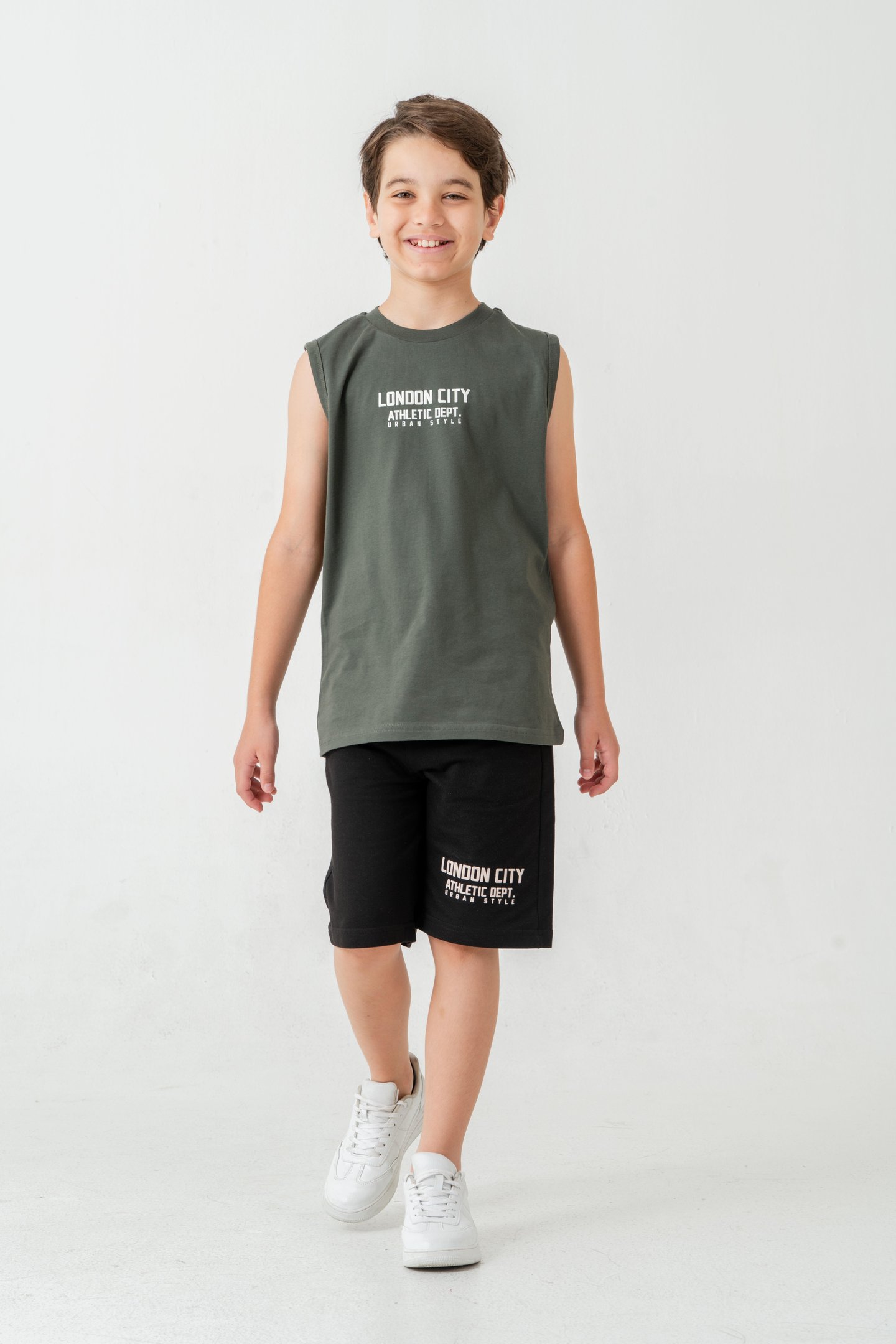 London City Athletic Dept. Urban Style Erkek Çocuk Şort - Tişört Takımı