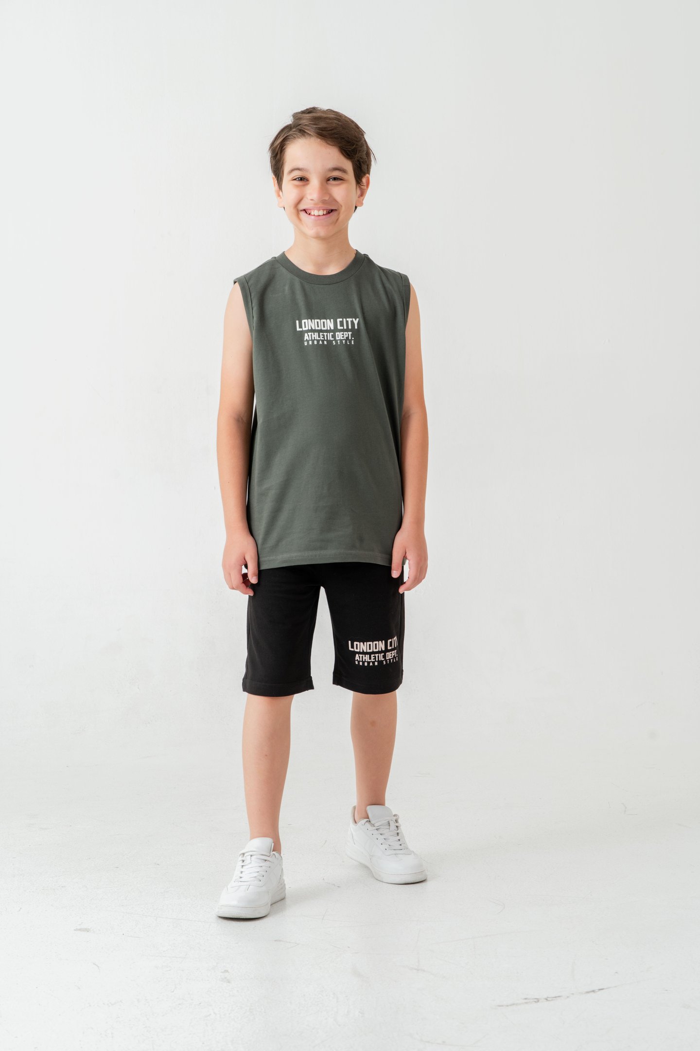 London City Athletic Dept. Urban Style Erkek Çocuk Şort - Tişört Takımı