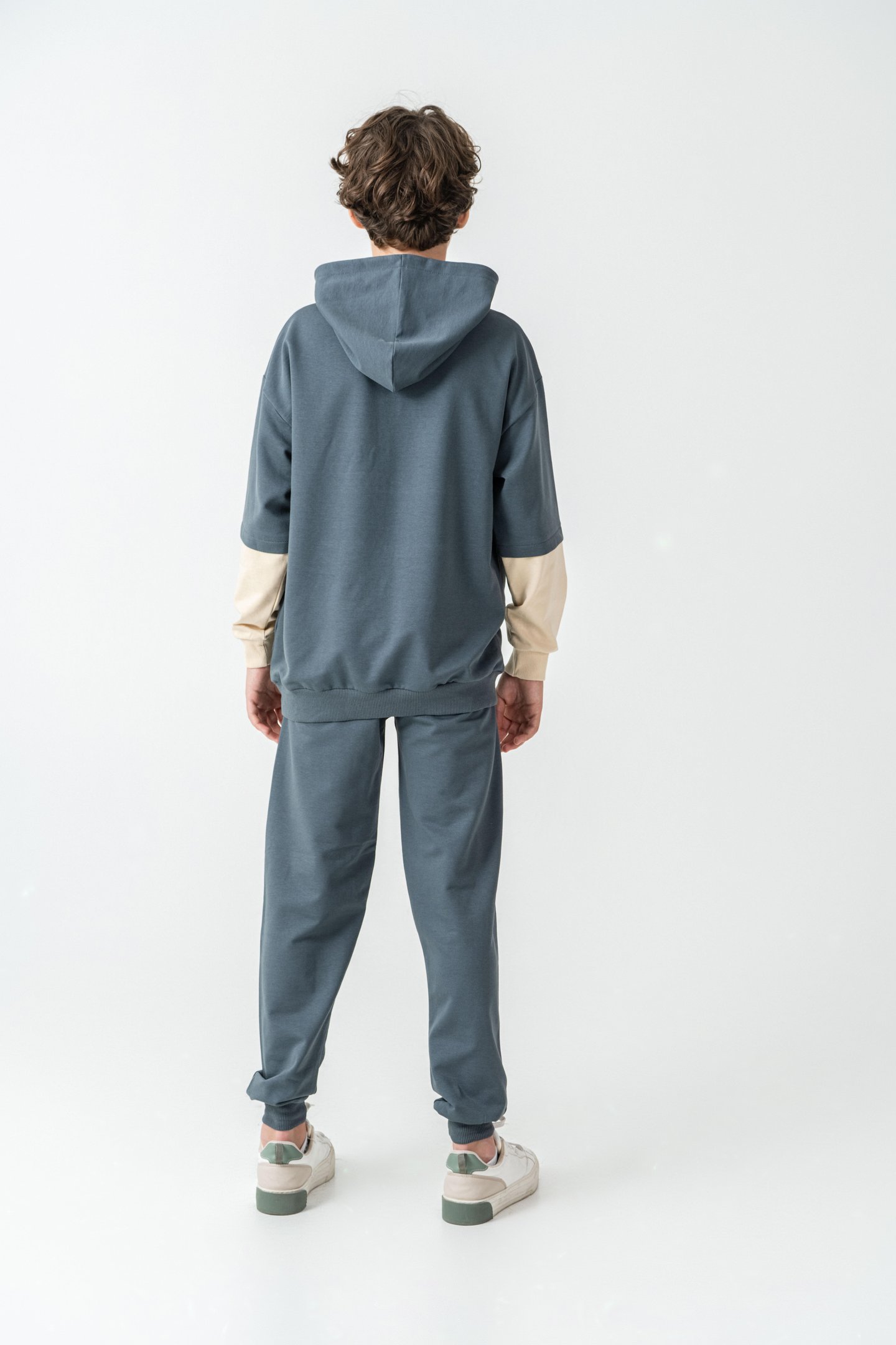 Los Angels Athletic Baskılı Kapüşonlu Kanguru Cepli Erkek Çocuk Alt Üst Eşofman Takımı