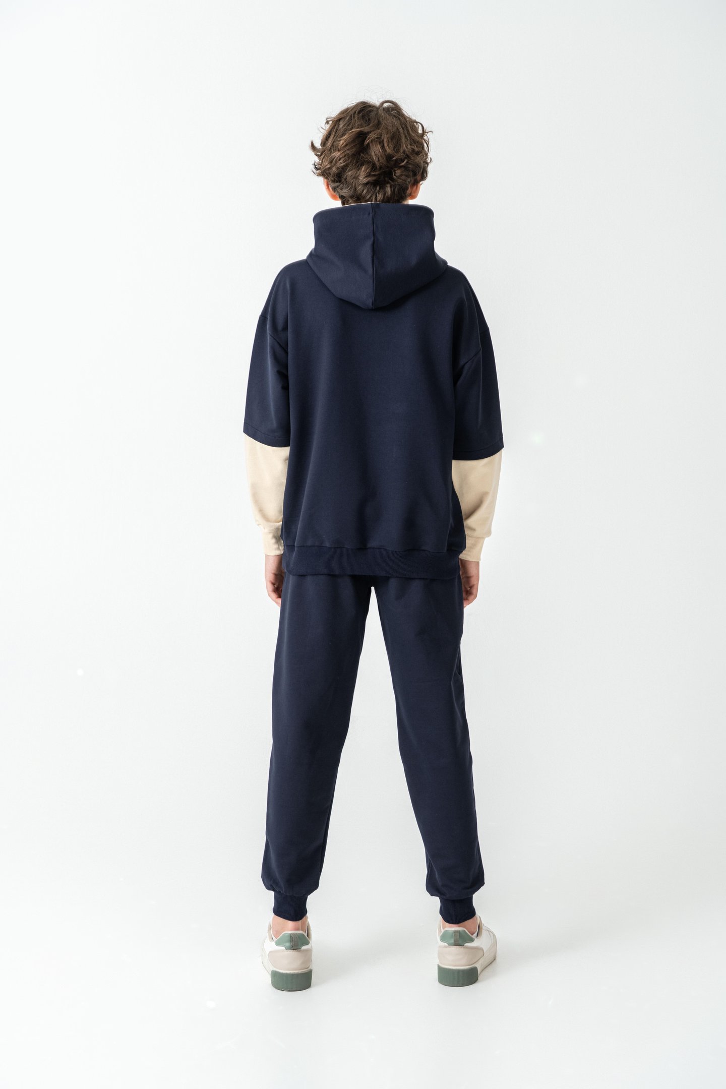 Los Angels Athletic Baskılı Kapüşonlu Kanguru Cepli Erkek Çocuk Alt Üst Eşofman Takımı