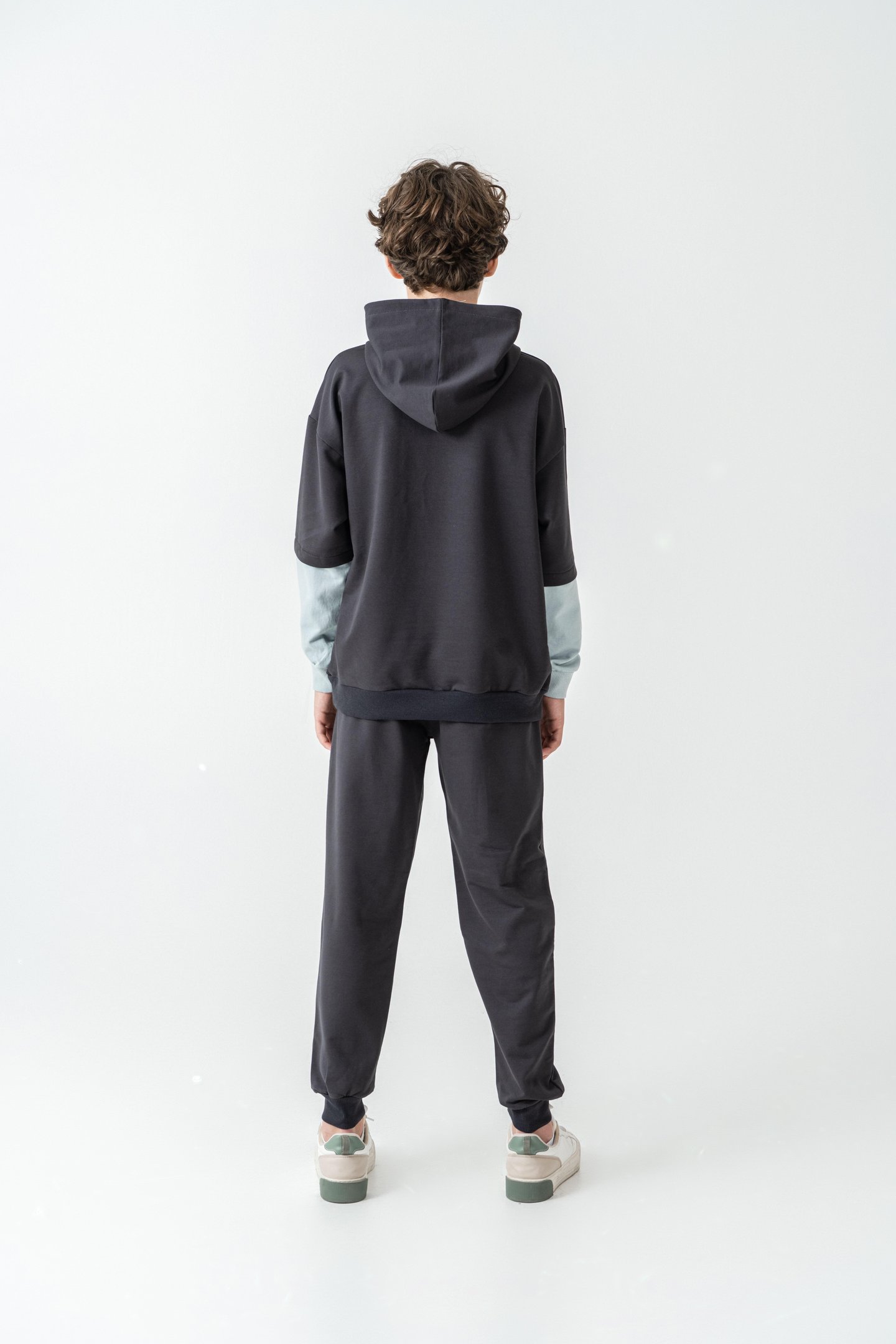 Los Angels Athletic Baskılı Kapüşonlu Kanguru Cepli Erkek Çocuk Alt Üst Eşofman Takımı