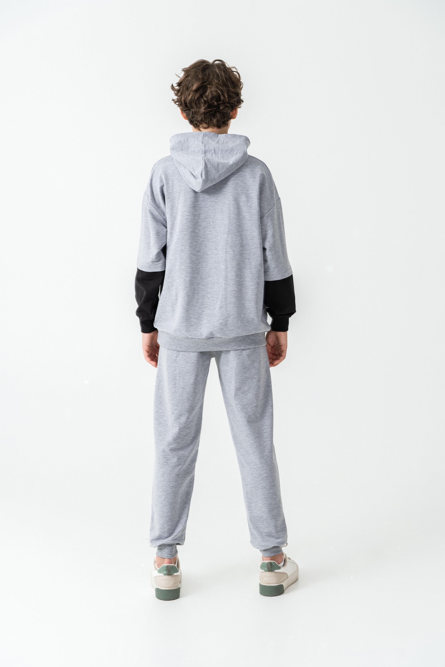 Los Angels Athletic Baskılı Kapüşonlu Kanguru Cepli Erkek Çocuk Alt Üst Eşofman Takımı