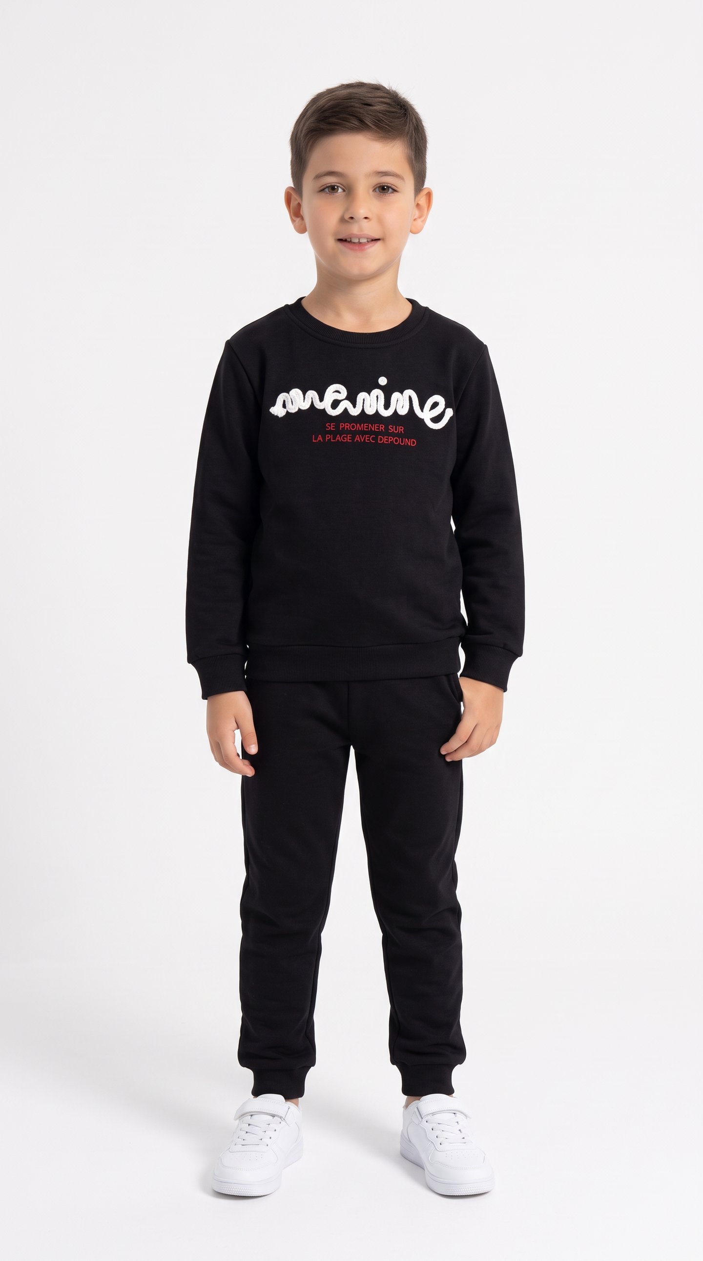 Marine Baskılı Erkek Çocuk Sweat