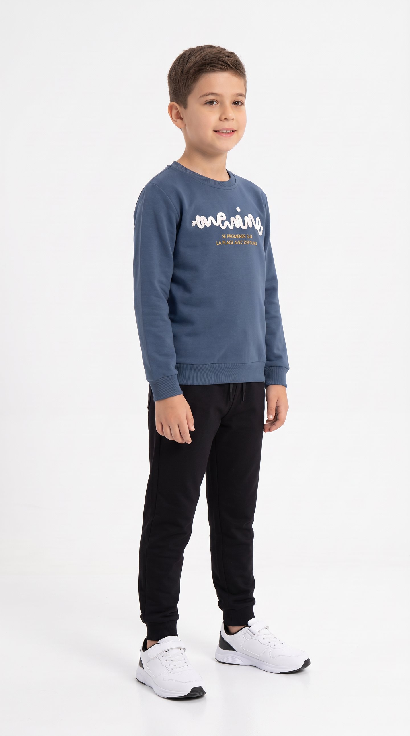 Marine Baskılı Erkek Çocuk Sweat