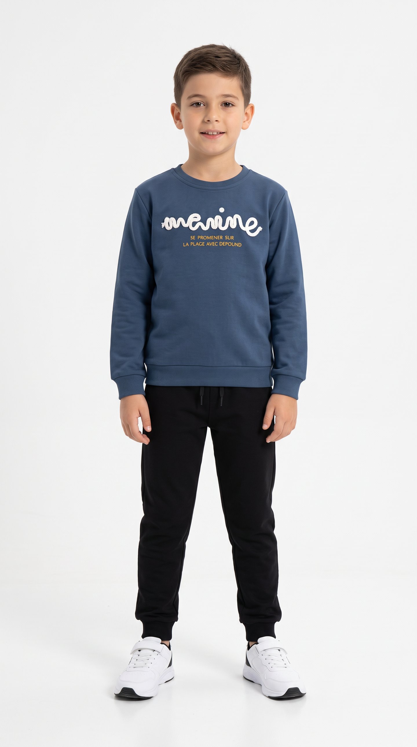 Marine Baskılı Erkek Çocuk Sweat