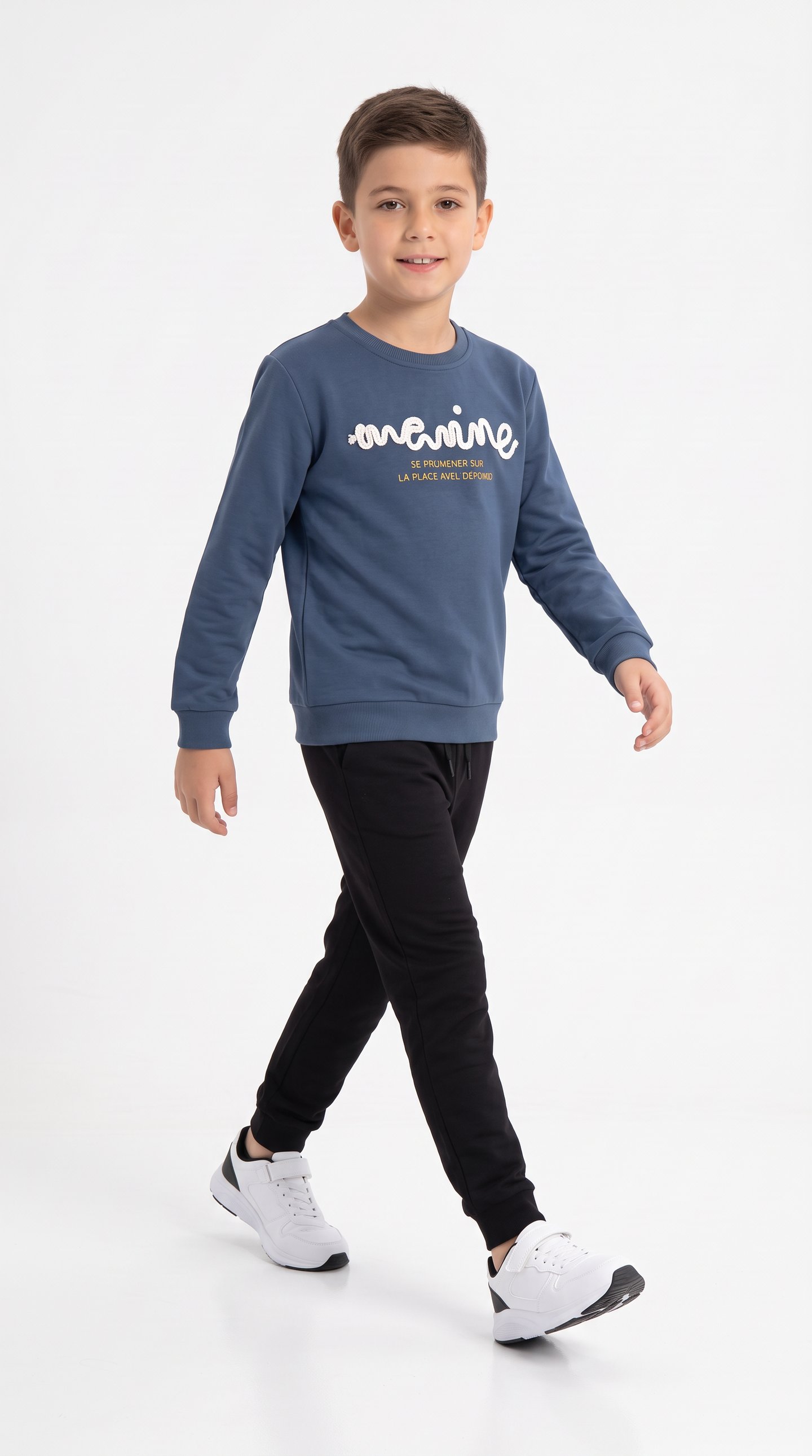 Marine Baskılı Erkek Çocuk Sweat