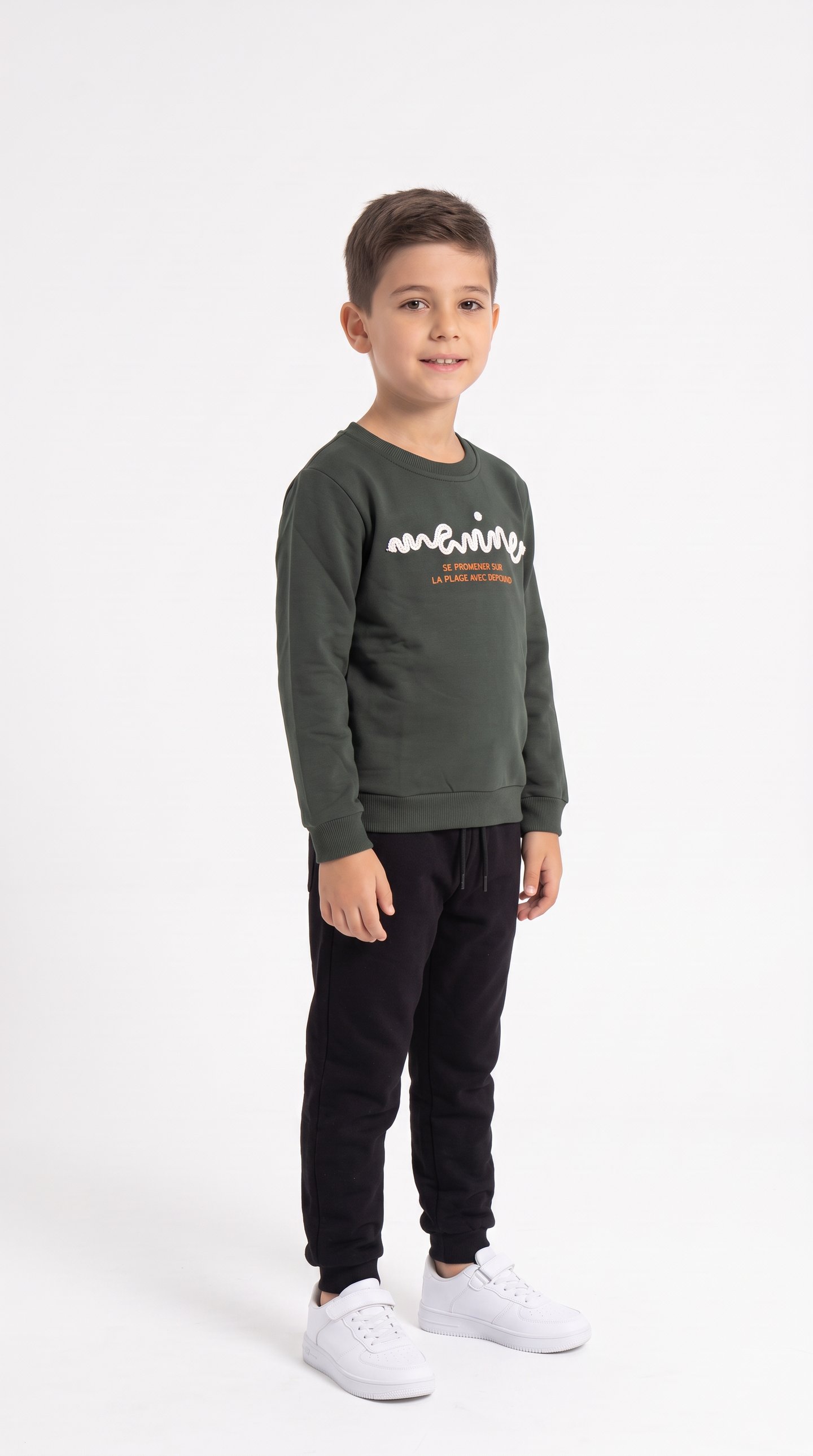 Marine Baskılı Erkek Çocuk Sweat