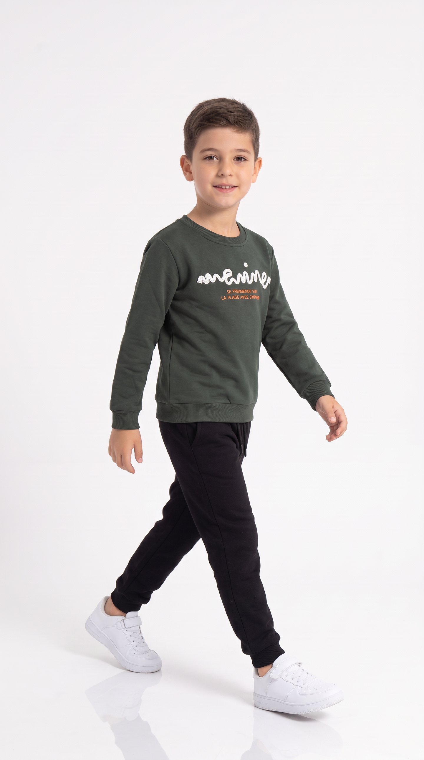 Marine Baskılı Erkek Çocuk Sweat