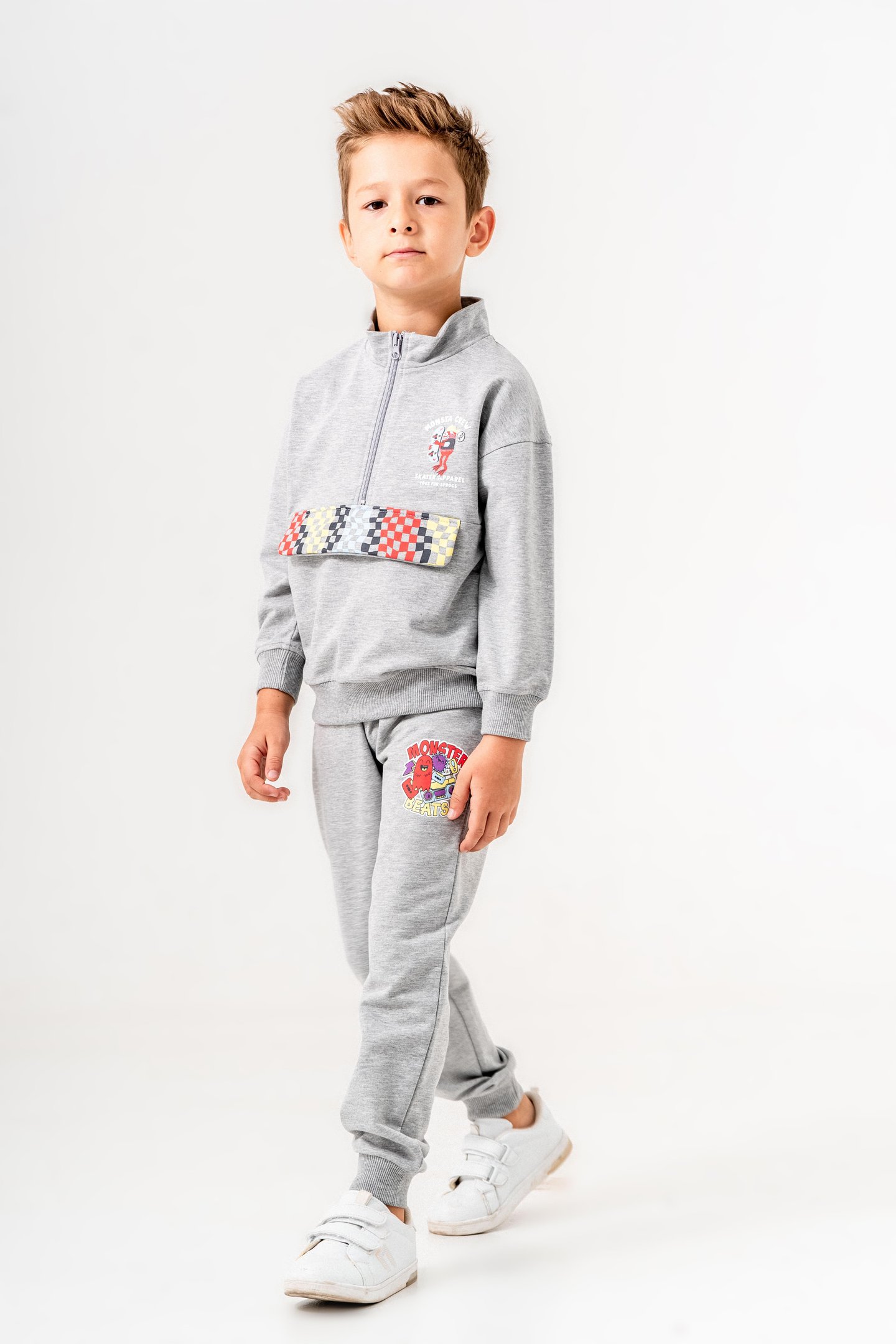 Monsta Crew Baskılı Erkek Çocuk Eşofman Takımı