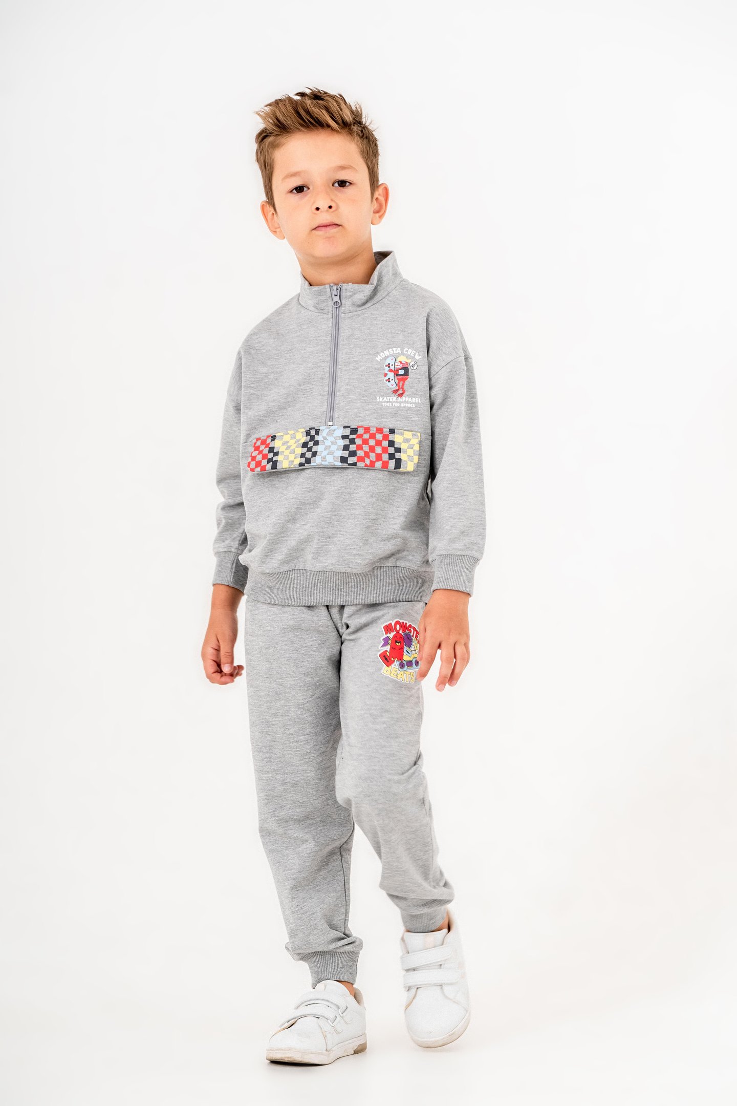 Monsta Crew Baskılı Erkek Çocuk Eşofman Takımı