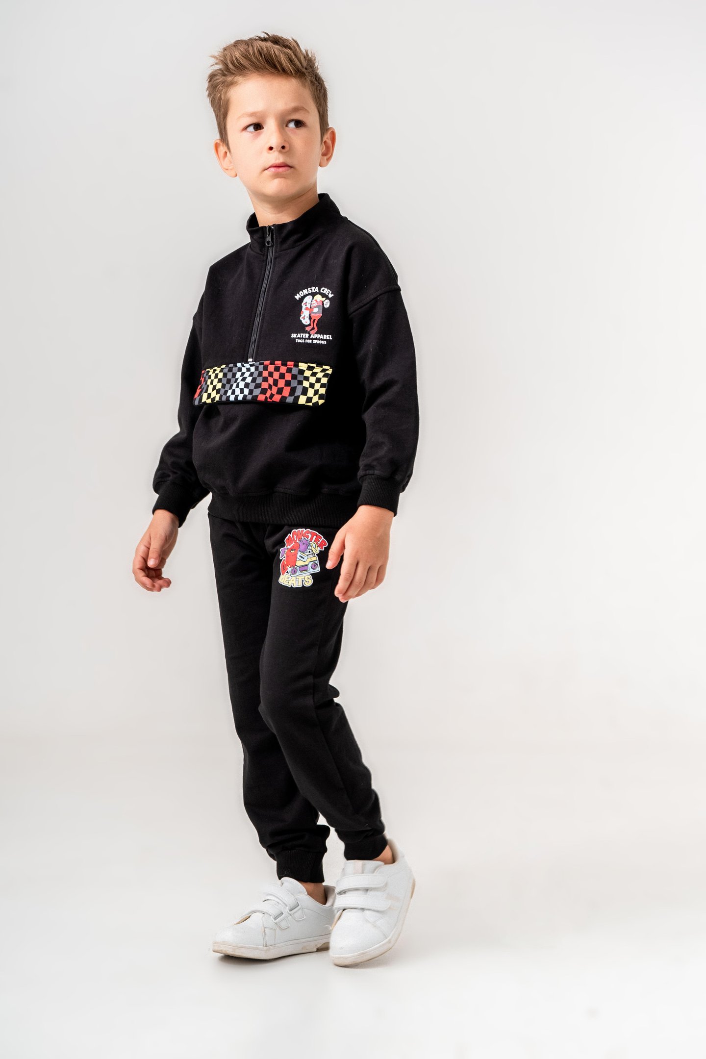 Monsta Crew Baskılı Erkek Çocuk Eşofman Takımı