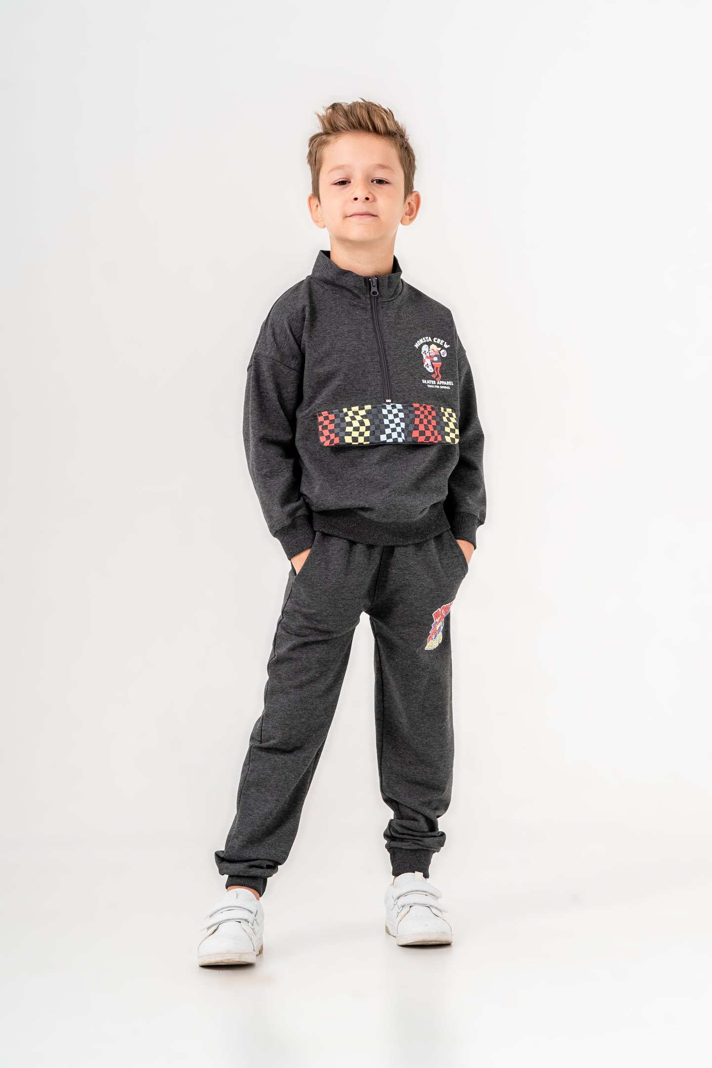 Monsta Crew Baskılı Erkek Çocuk Eşofman Takımı