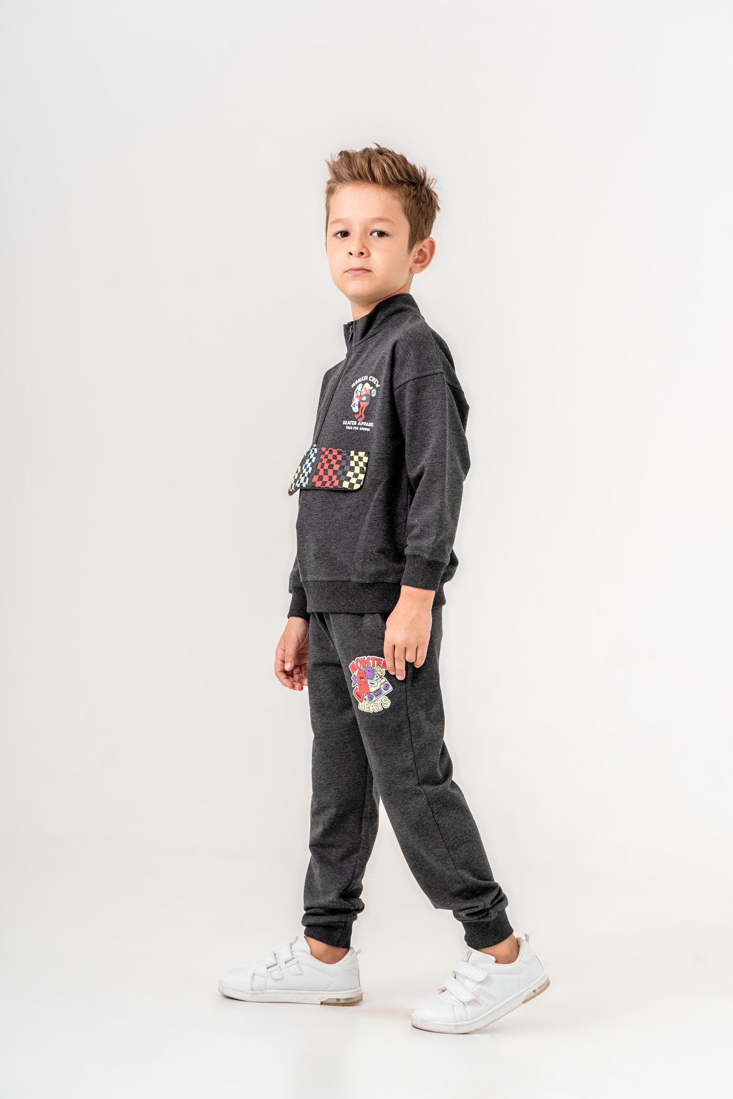 Monsta Crew Baskılı Erkek Çocuk Eşofman Takımı