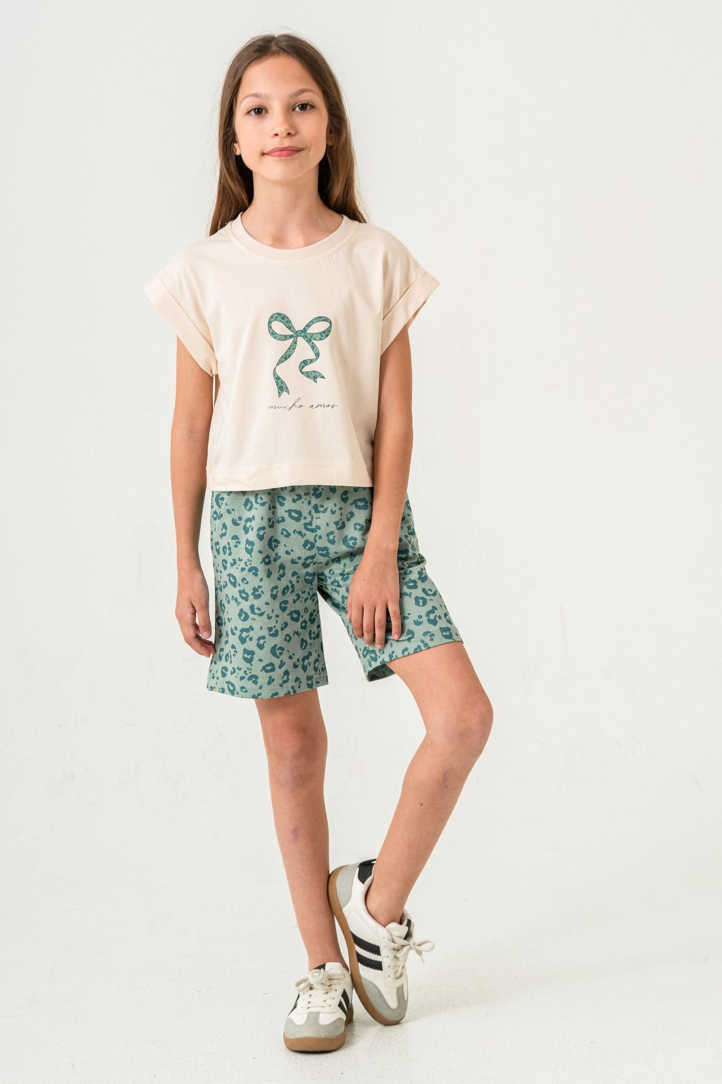 Mucho Amor Baskılı  Kız Çocuk Şort - Tişört Takımı