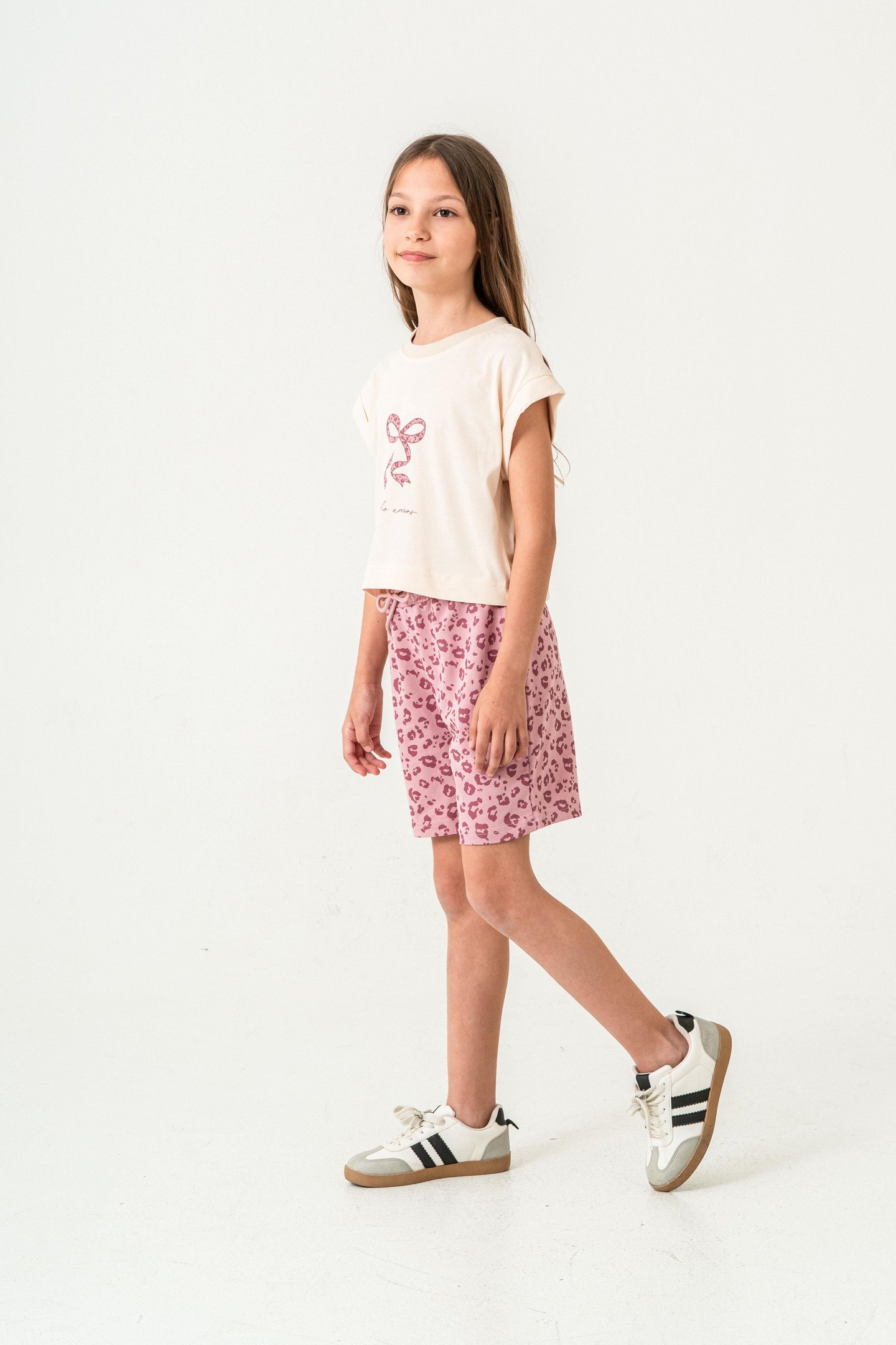 Mucho Amor Baskılı  Kız Çocuk Şort - Tişört Takımı