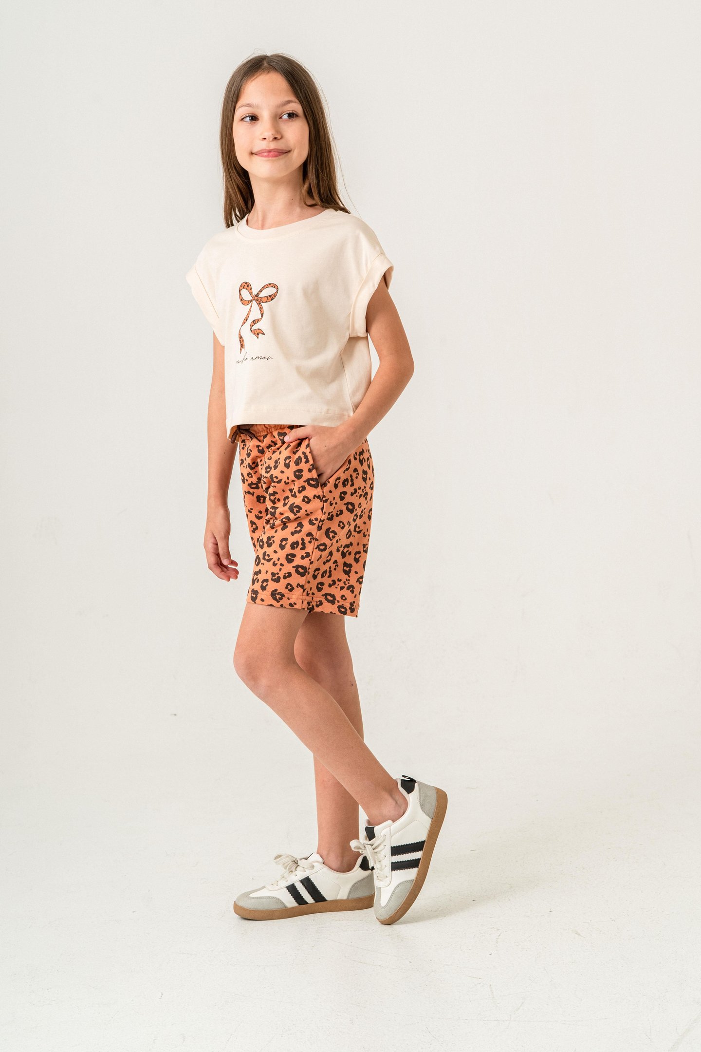 Mucho Amor Baskılı  Kız Çocuk Şort - Tişört Takımı