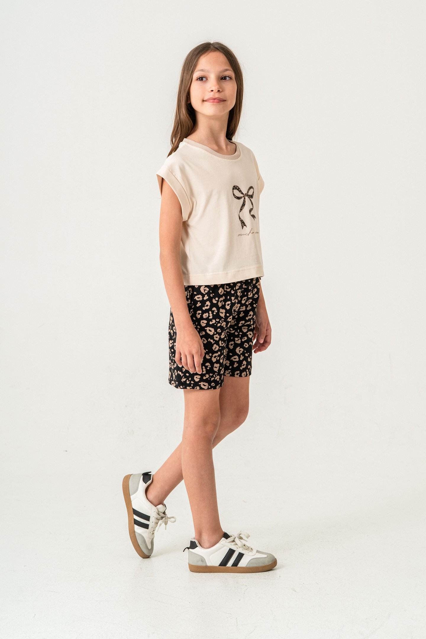 Mucho Amor Baskılı  Kız Çocuk Şort - Tişört Takımı