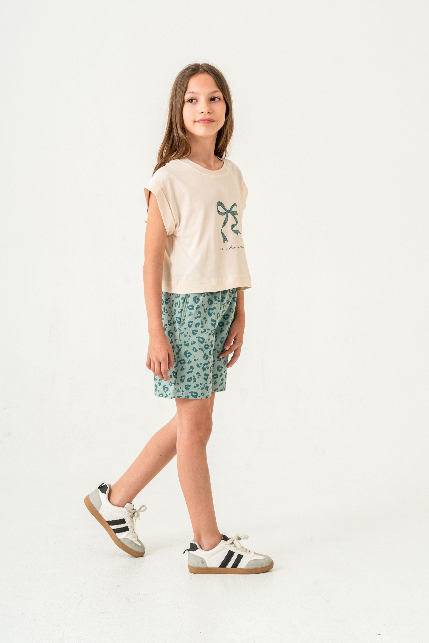 Mucho Amor Baskılı  Kız Çocuk Şort - Tişört Takımı