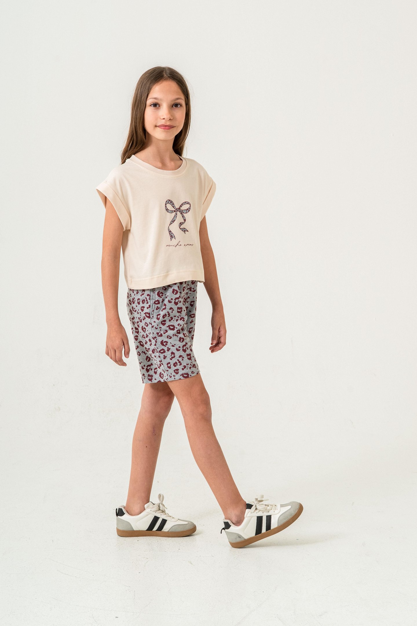 Mucho Amor Baskılı  Kız Çocuk Şort - Tişört Takımı