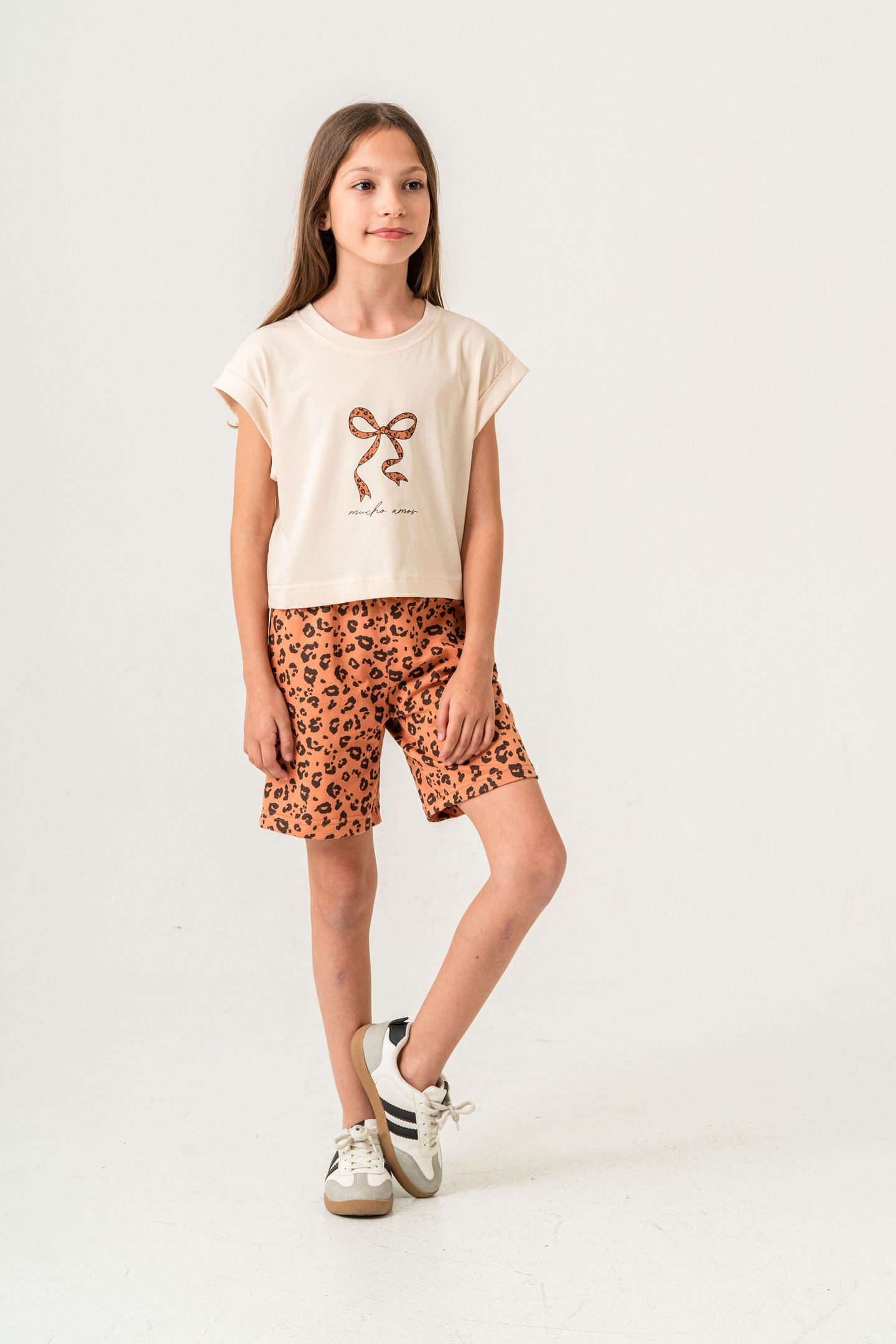 Mucho Amor Baskılı  Kız Çocuk Şort - Tişört Takımı