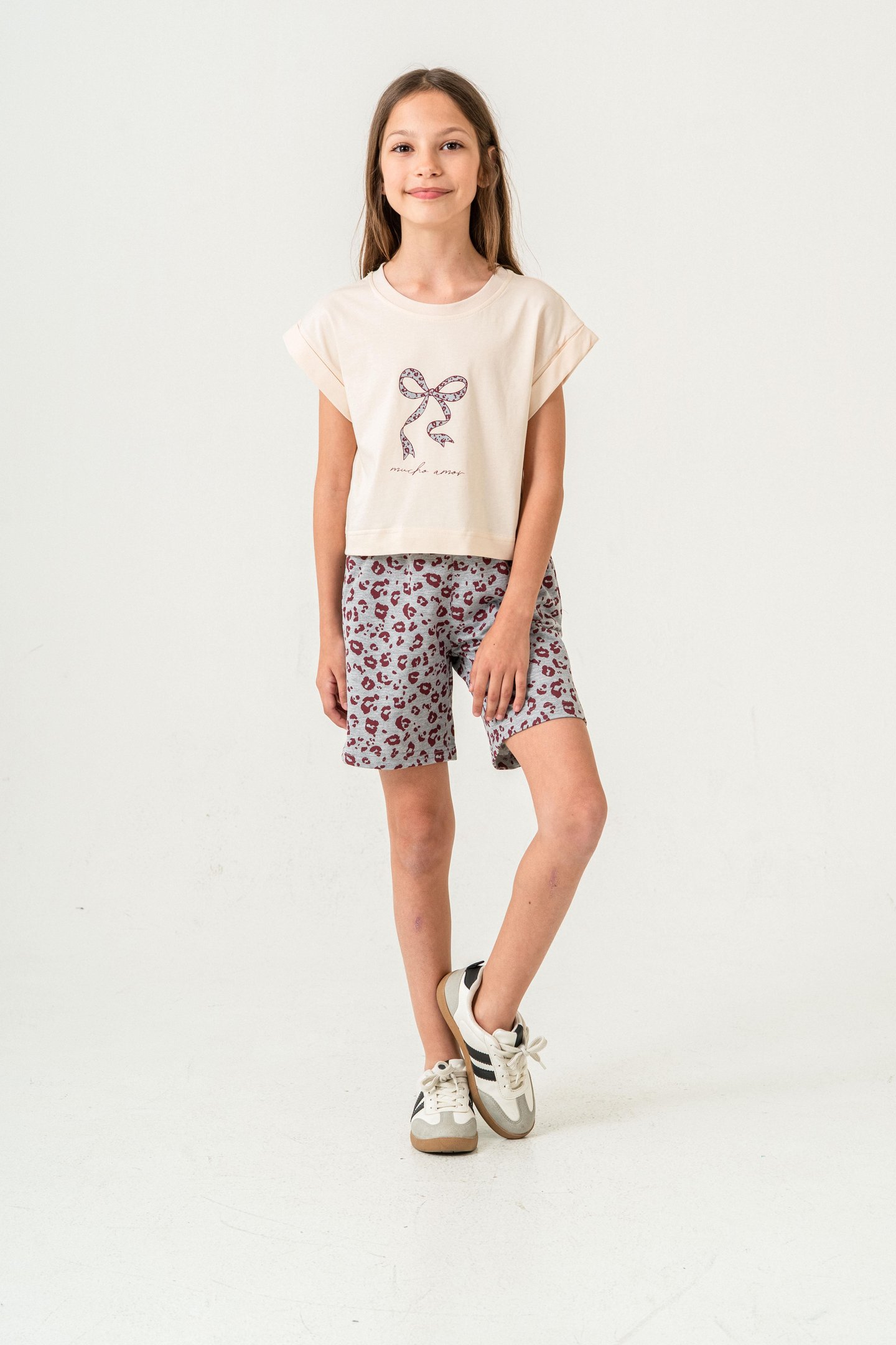 Mucho Amor Baskılı  Kız Çocuk Şort - Tişört Takımı