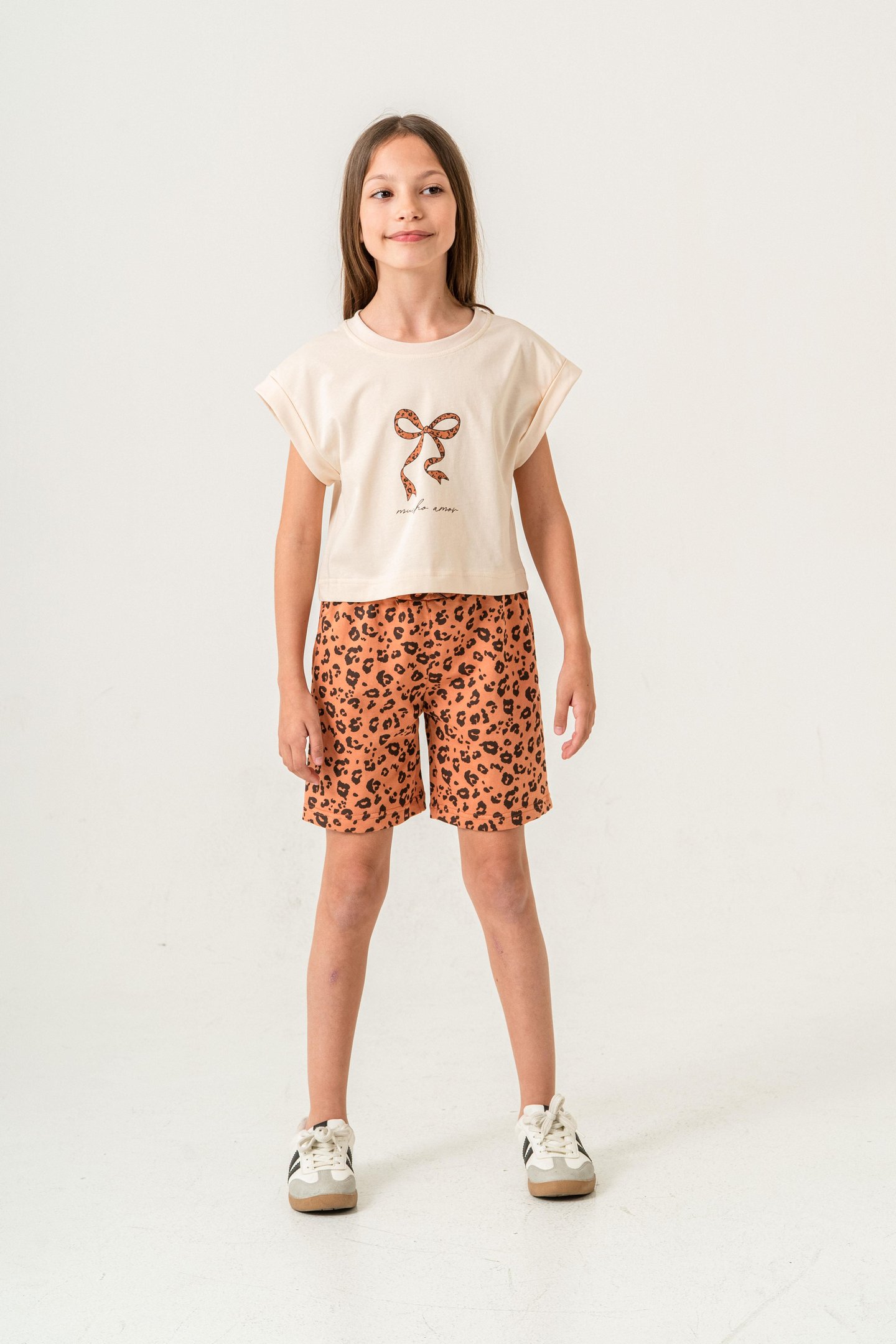 Mucho Amor Baskılı  Kız Çocuk Şort - Tişört Takımı