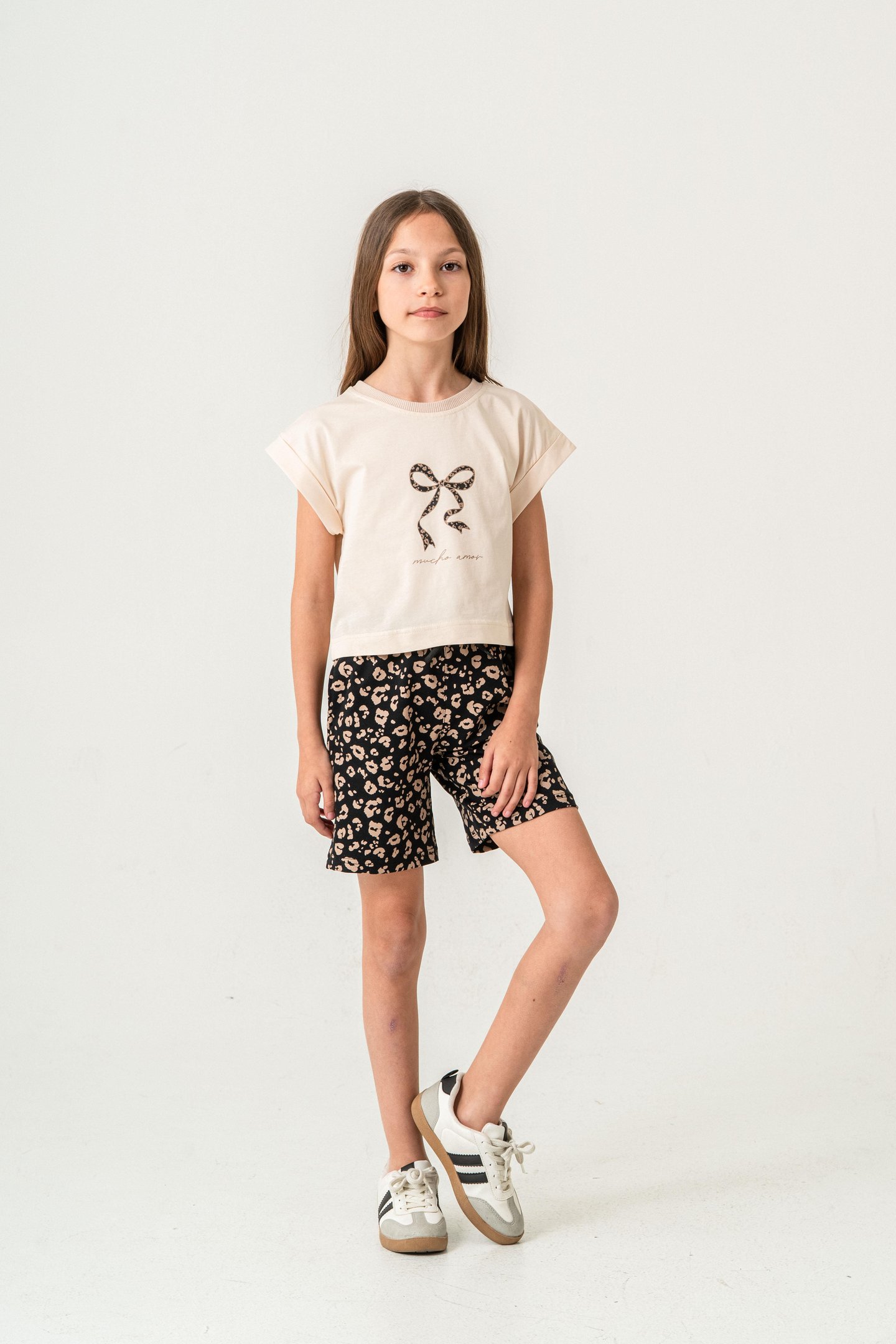 Mucho Amor Baskılı  Kız Çocuk Şort - Tişört Takımı
