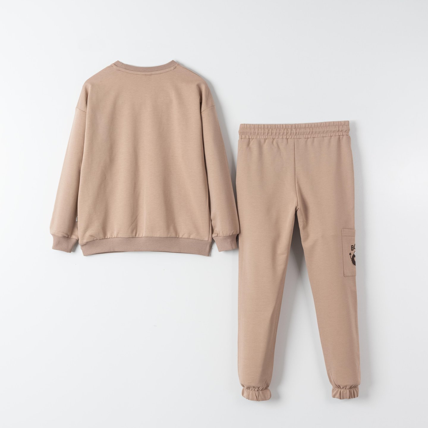 Nakışlı Baskılı Bisiklet Yaka Alt Üst Eşofman Takımı